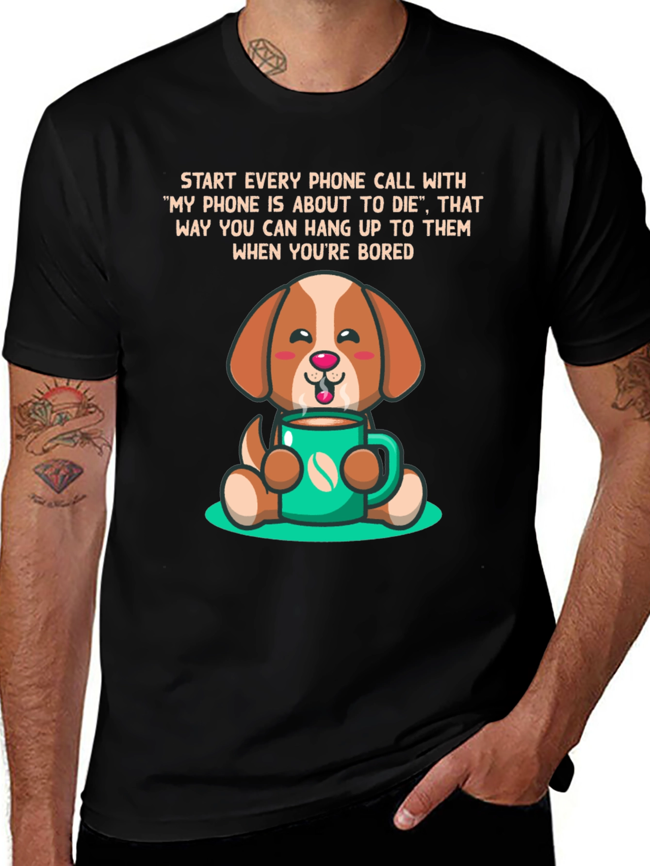 Variant 13 of Coffee Dog Humor T-Shirt