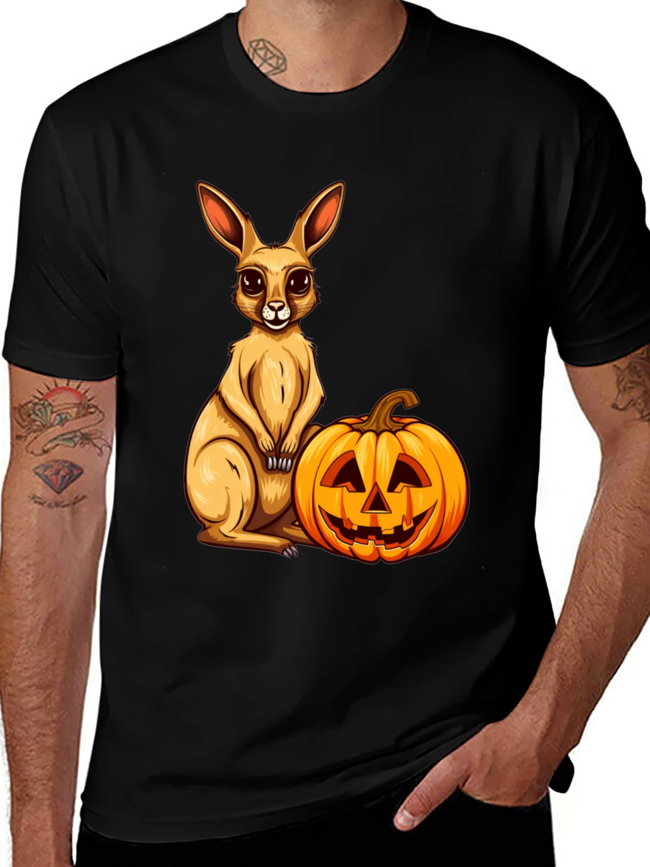Rabbit & Pumpkin Halloween T-Shirt