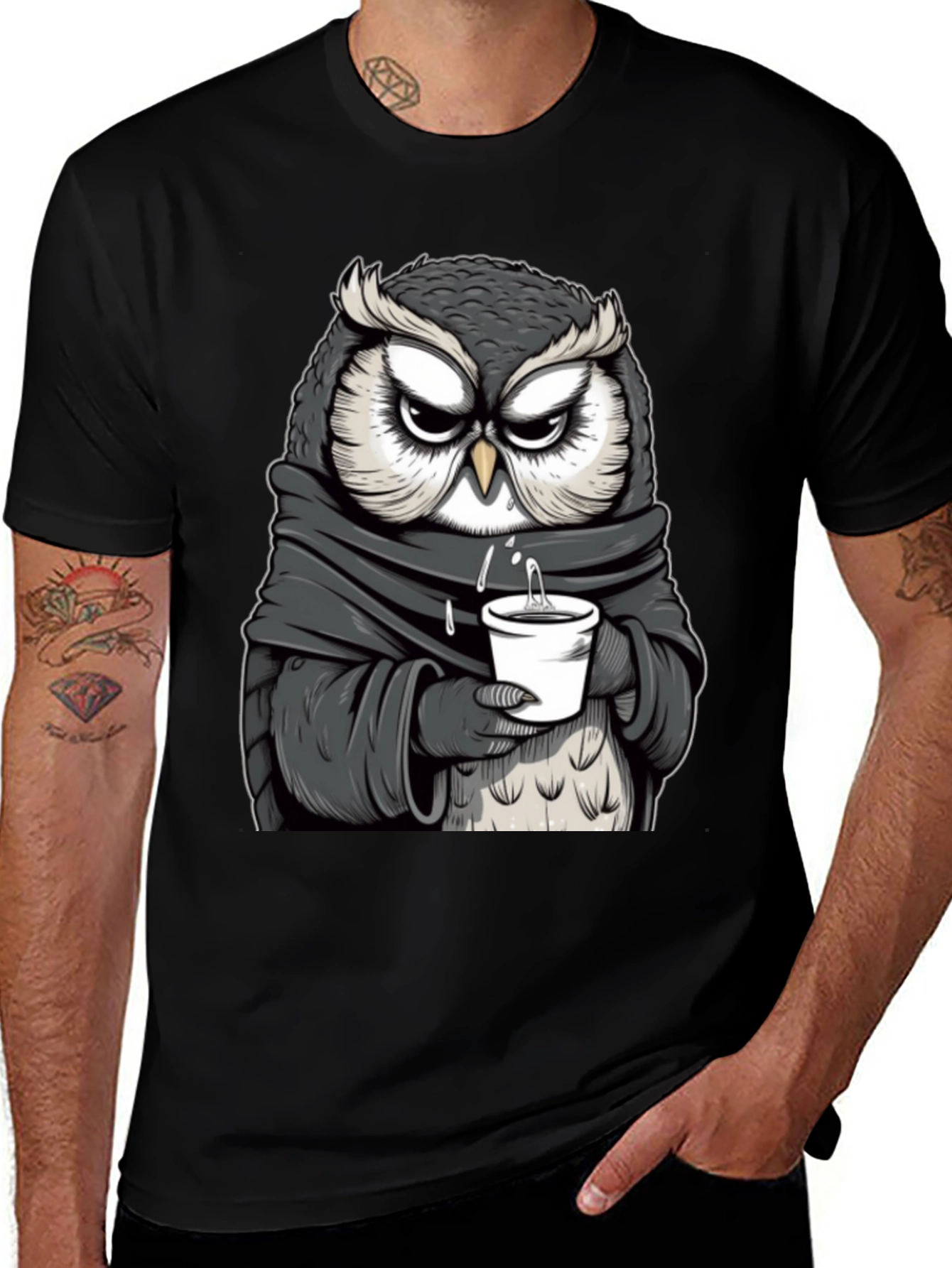 Variant 13 of Grumpy Owl Coffee T-Shirt