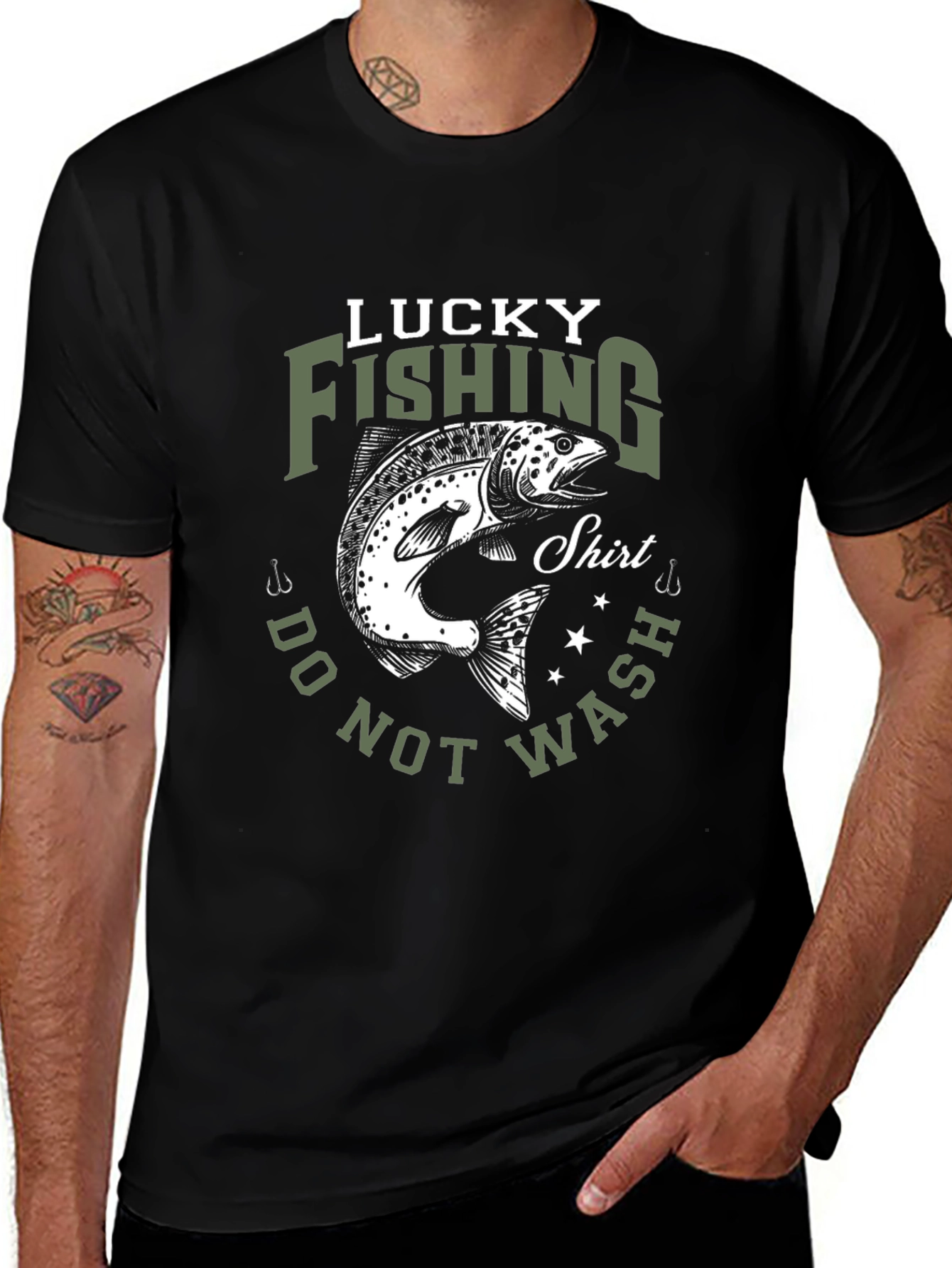 Variant 26 of Lucky Fishing Shirt - Funny Angler Graphic Tee