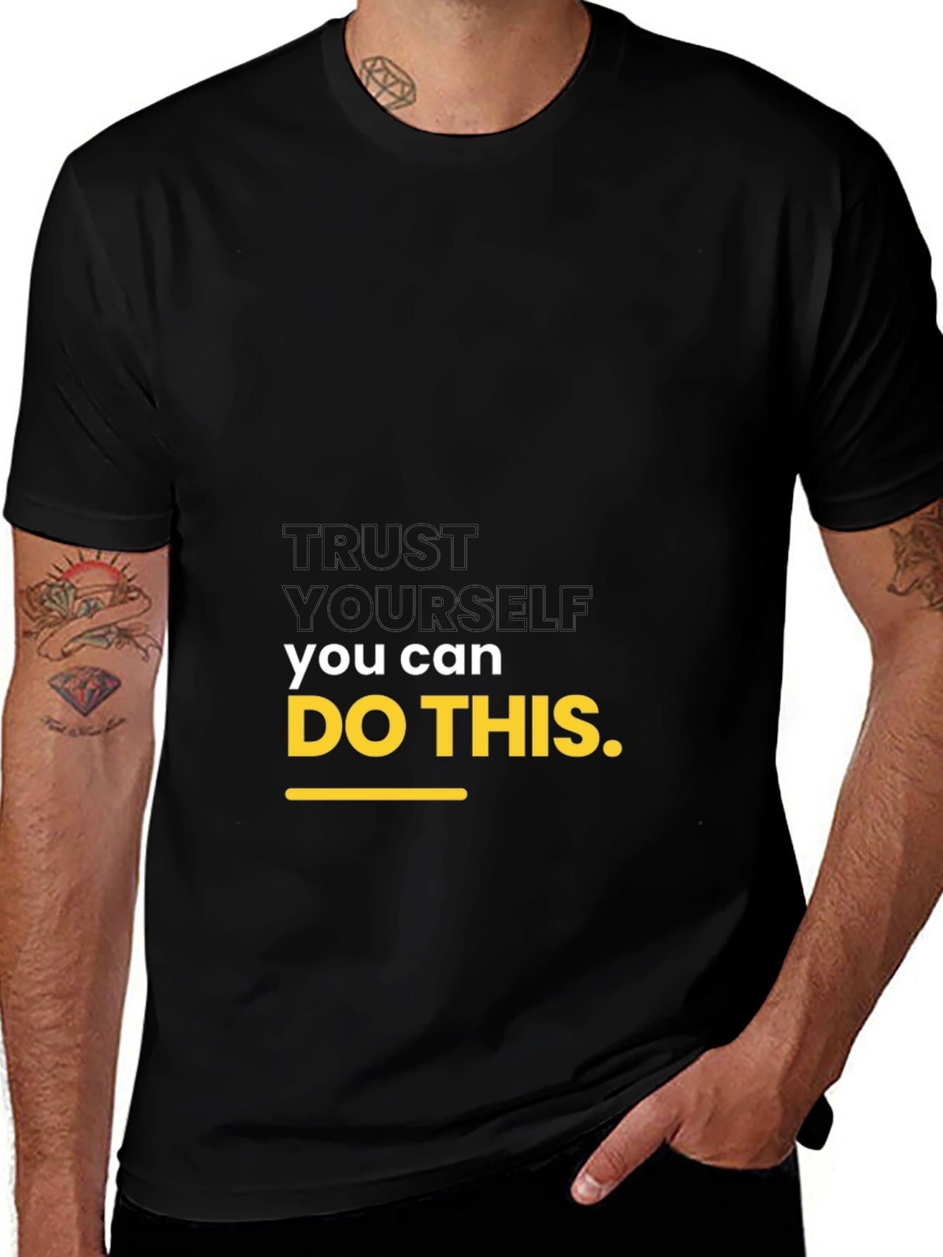 Variant 14 of Motivational Black T-Shirt: Trust Yourself
