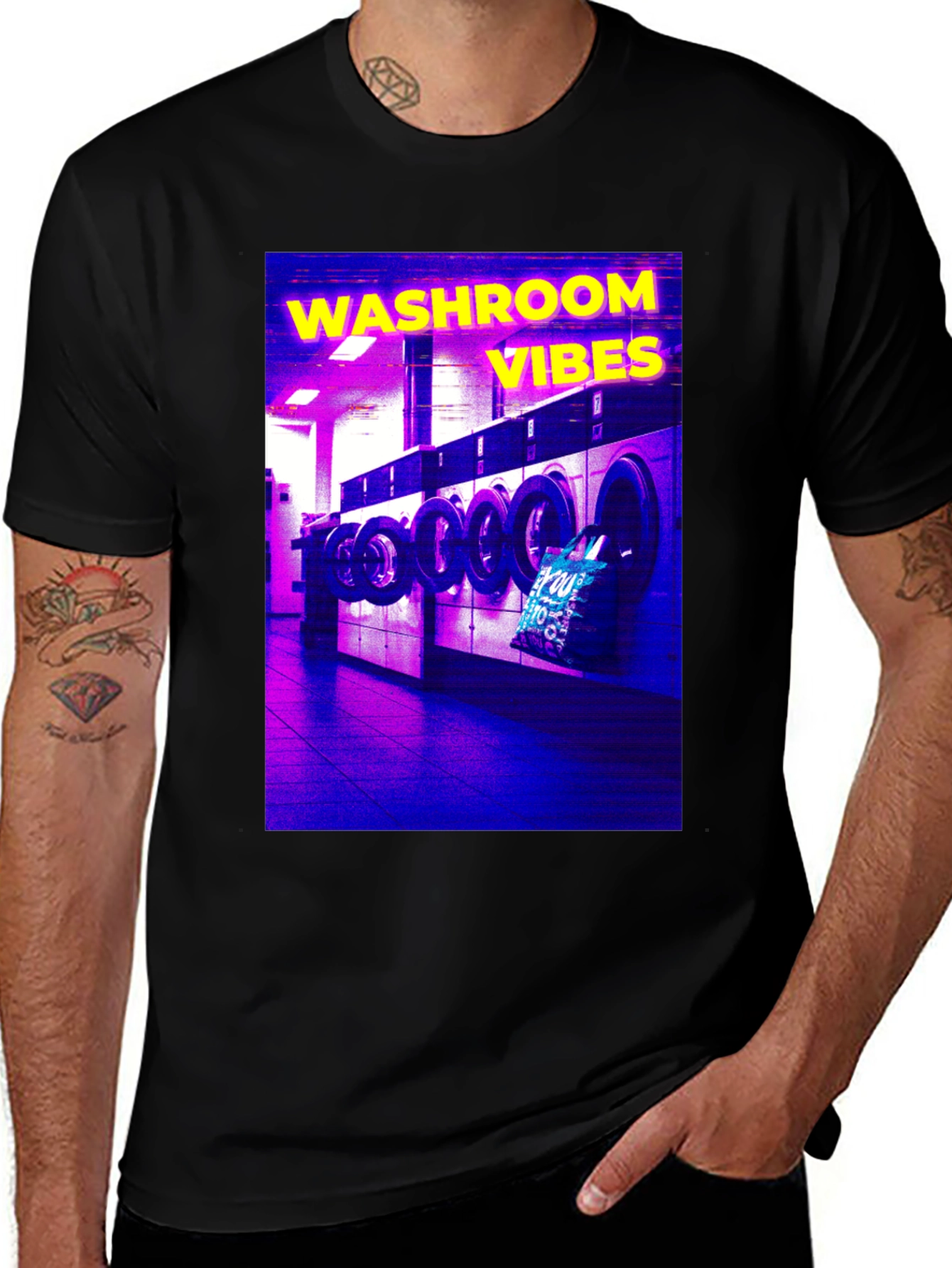 Variant 17 of Washroom Vibes Graphic Tee - Unique Retro Design