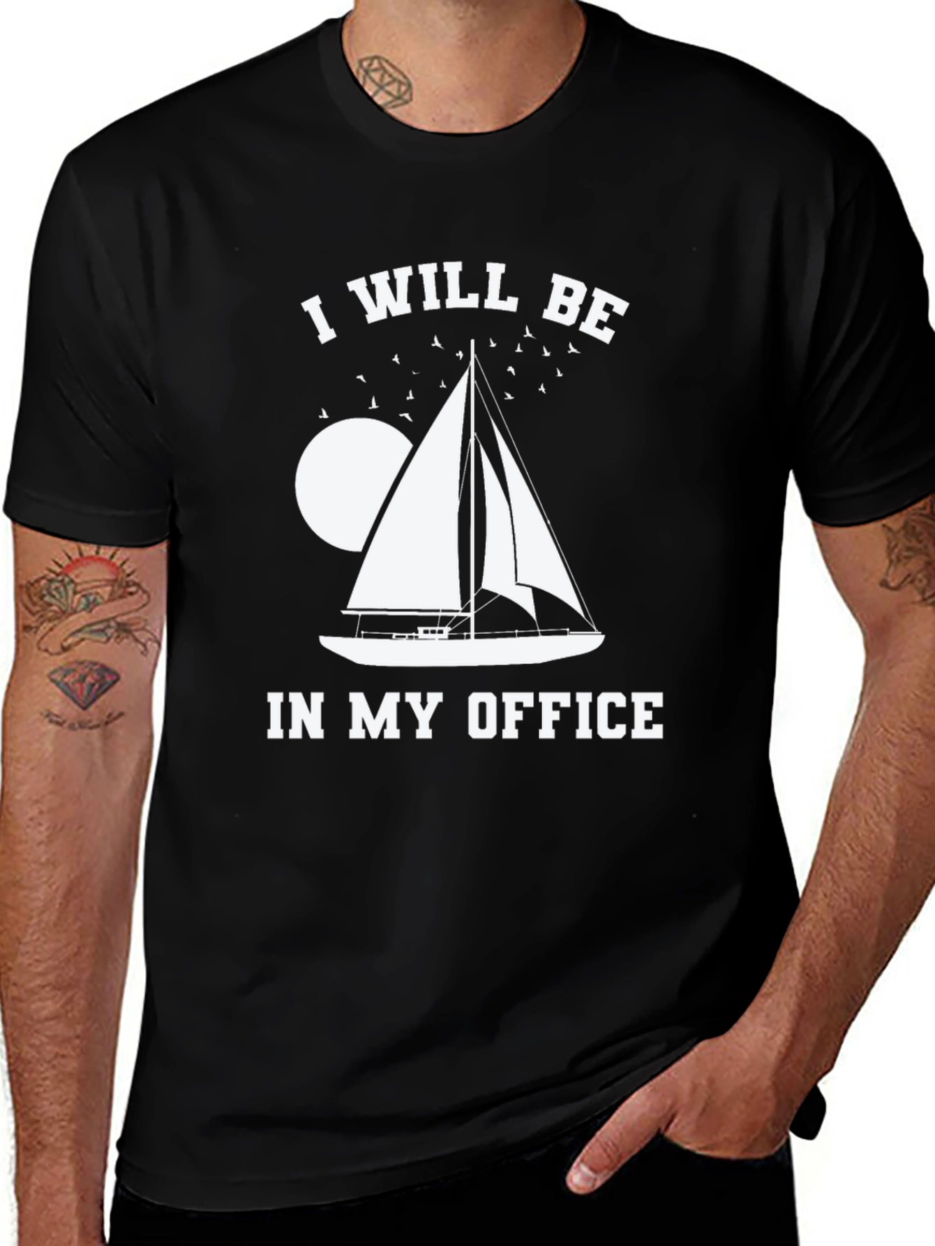 Variant 17 of I Will Be In My Office Sailing T-Shirt