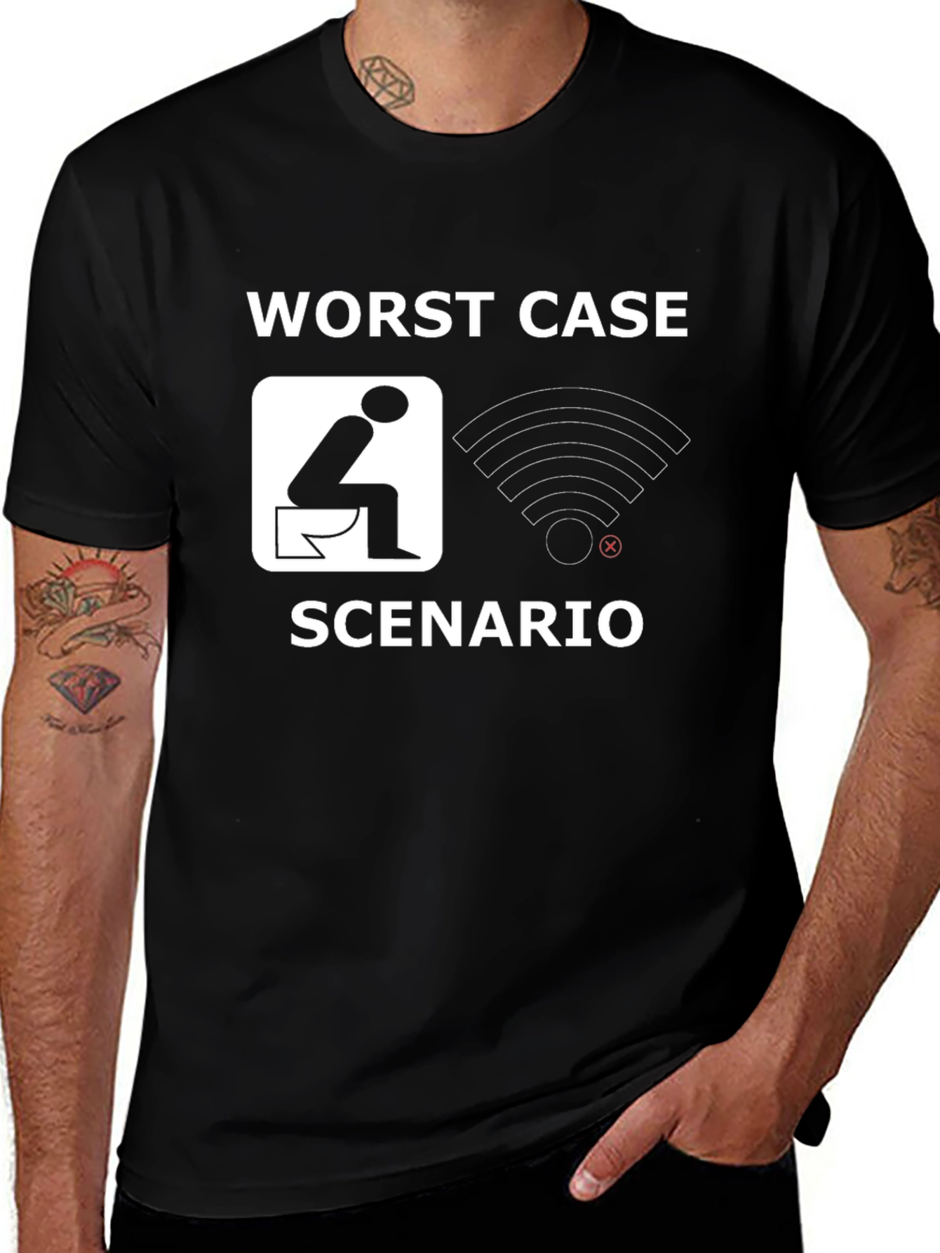 Variant 14 of Worst Case Scenario T-Shirt - No WiFi