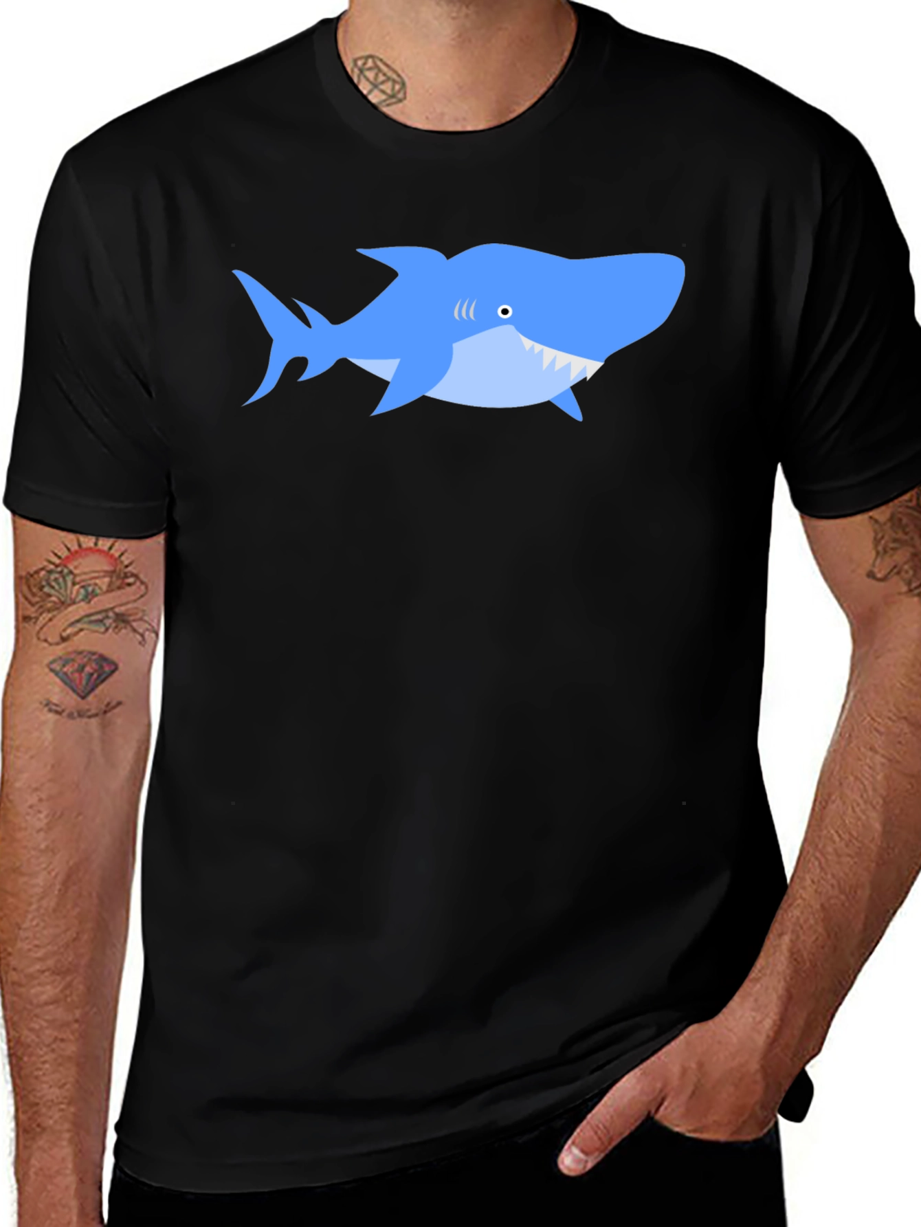 Variant 22 of Shark Graphic Black T-Shirt