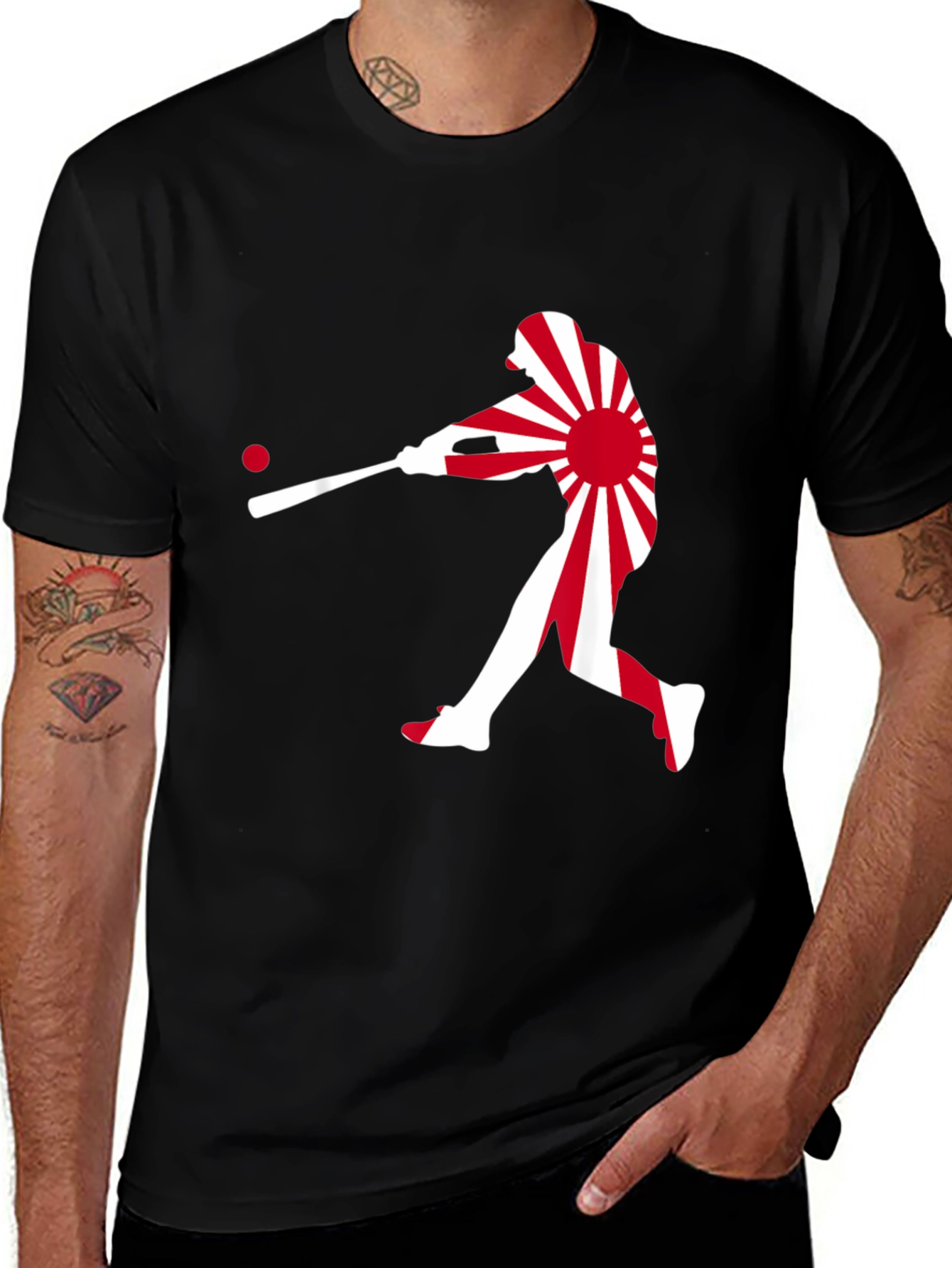 Variant 16 of Baseball Japan Rising Sun Graphic T-Shirt