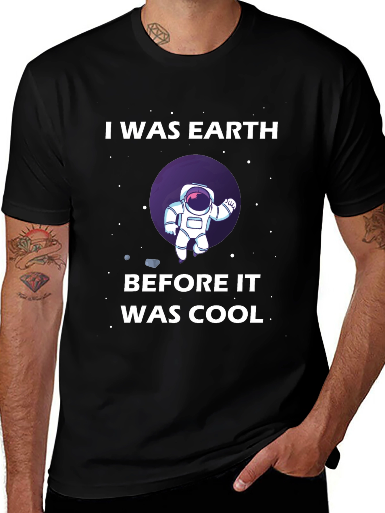 Variant 10 of I Was Earth Before It Was Cool T-Shirt Astronaut Design