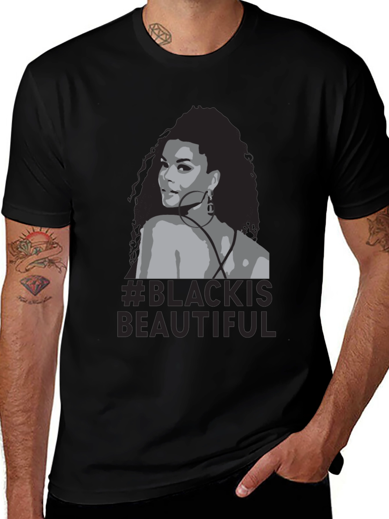 Variant 6 of Black is Beautiful T-Shirt - Graphic Tee