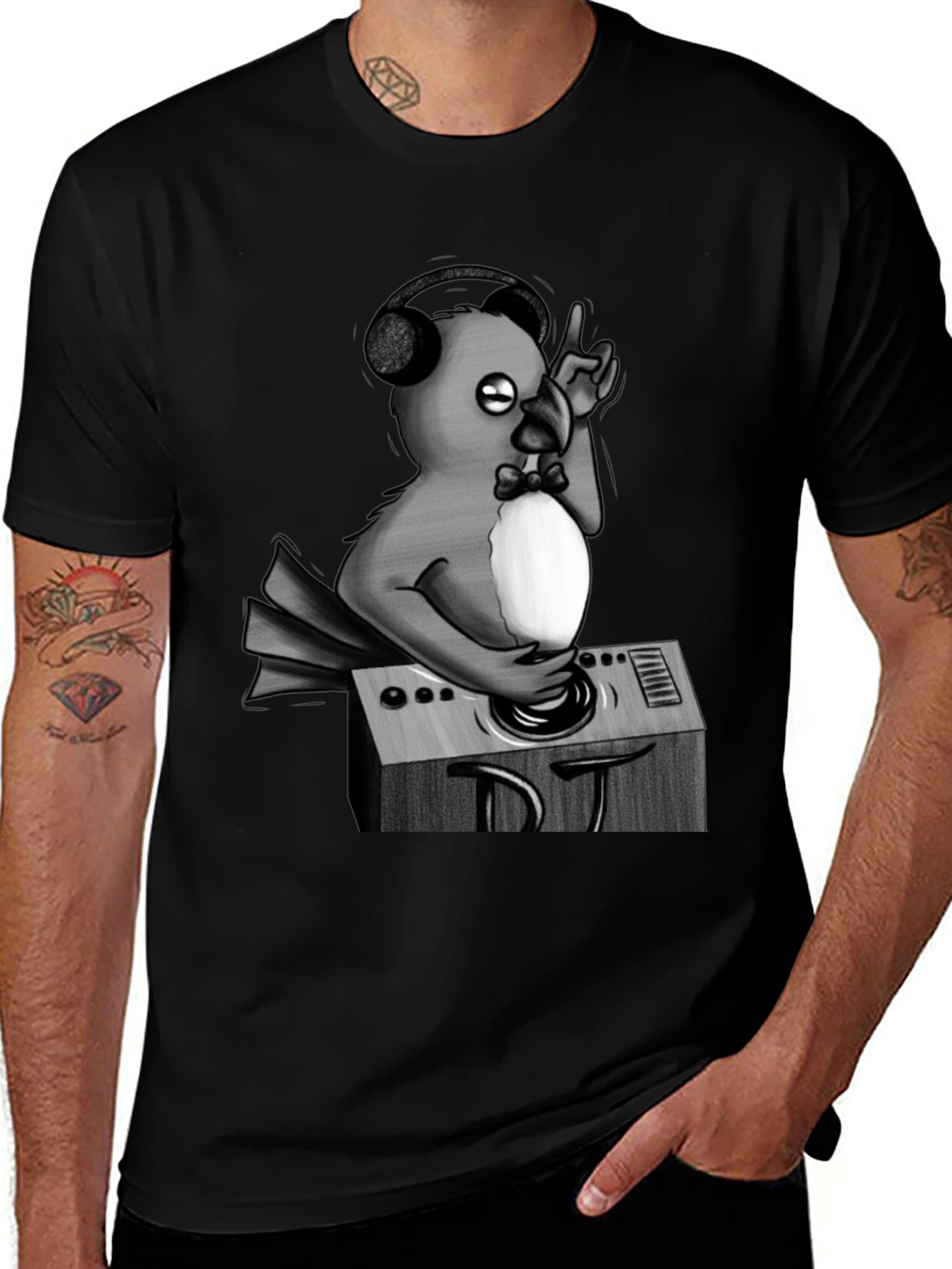DJ Bird Graphic Tee - Cool Music Lover T-Shirt