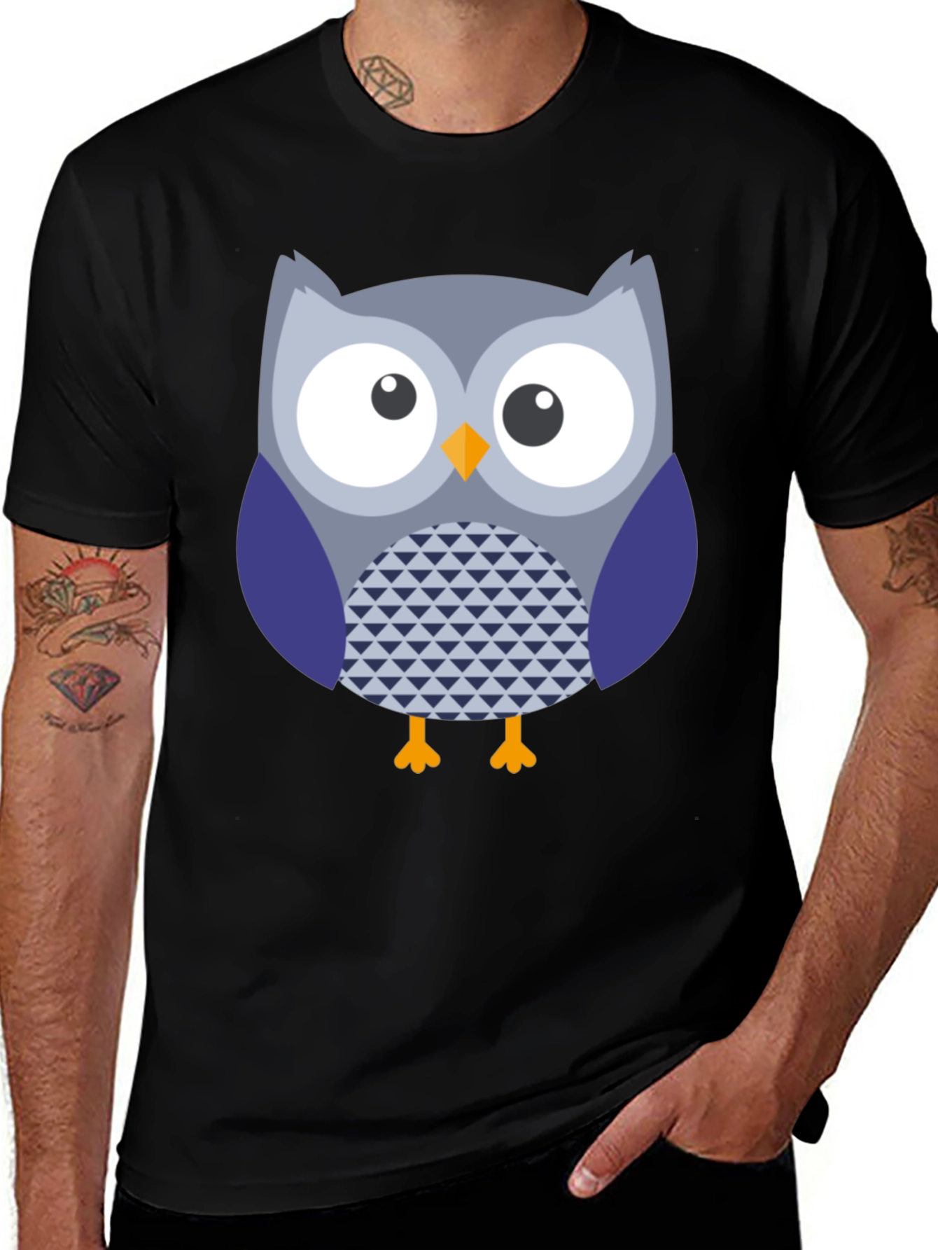 Variant 25 of Owl Graphic T-Shirt - Trendy Casual Tee