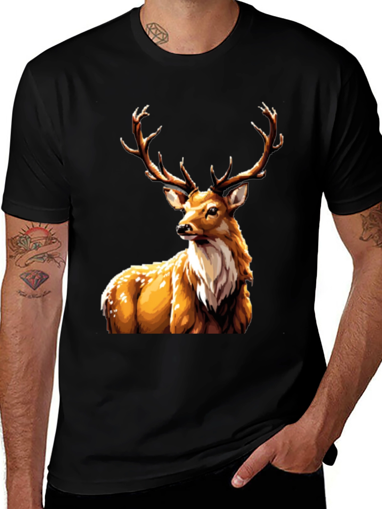 Stag Graphic T-Shirt - Nature Inspired Design