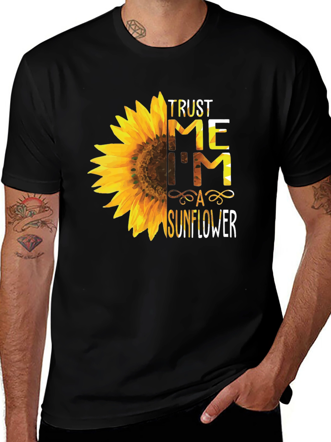 Variant 27 of Trust Me I'm A Sunflower Graphic T-Shirt