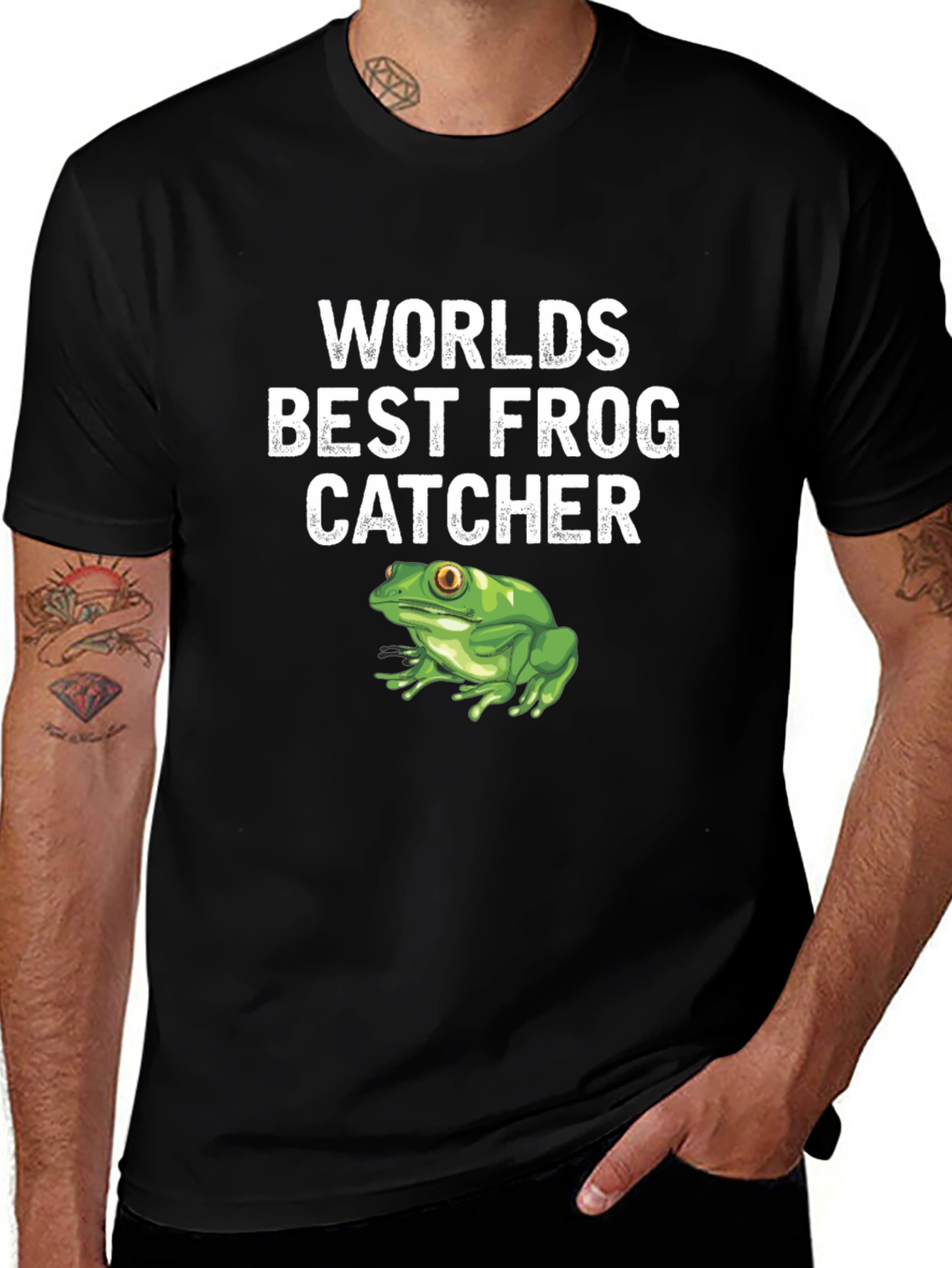 Variant 4 of World's Best Frog Catcher Graphic T-Shirt