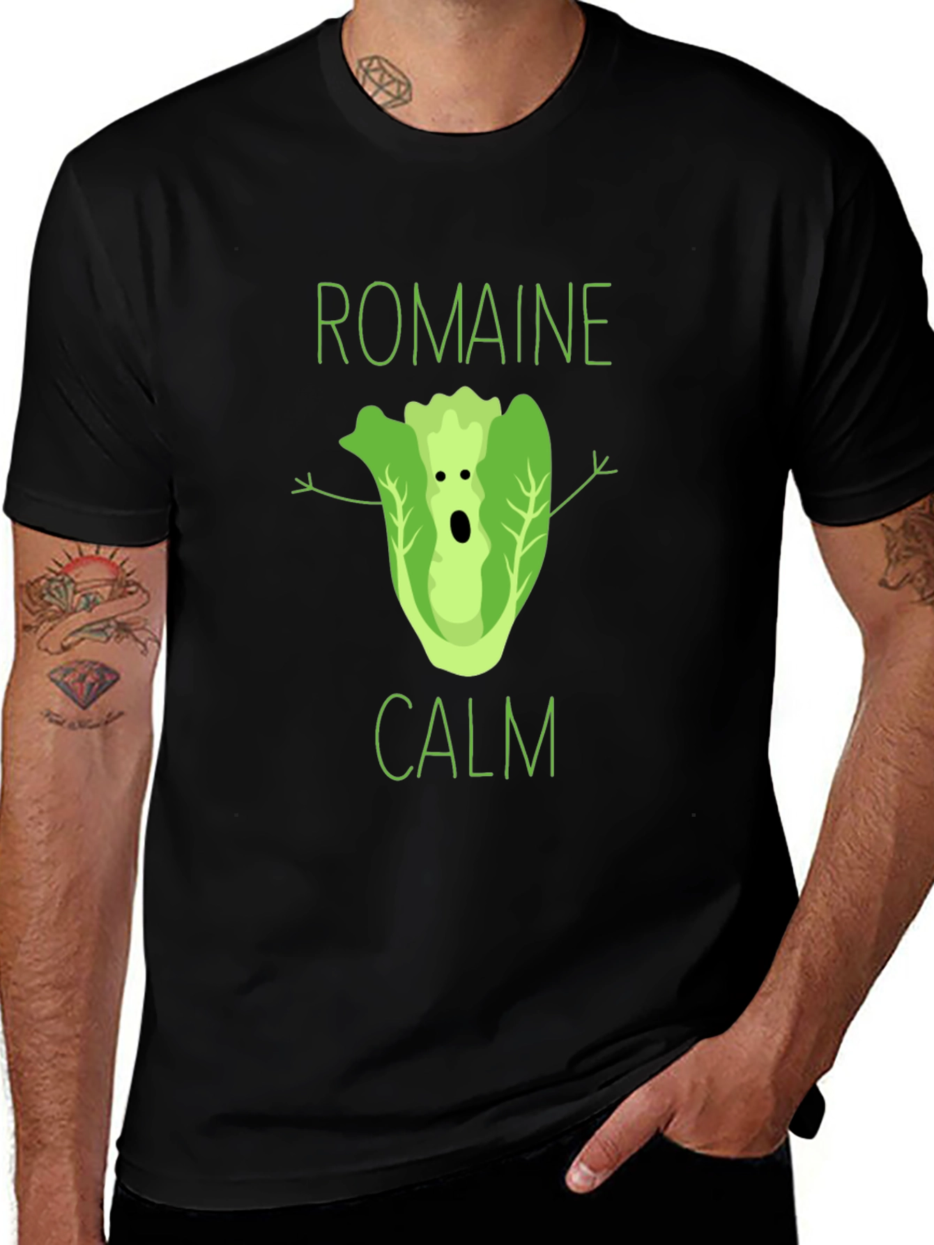 Variant 29 of Romaine Calm Graphic T-Shirt - Unisex Novelty Tee