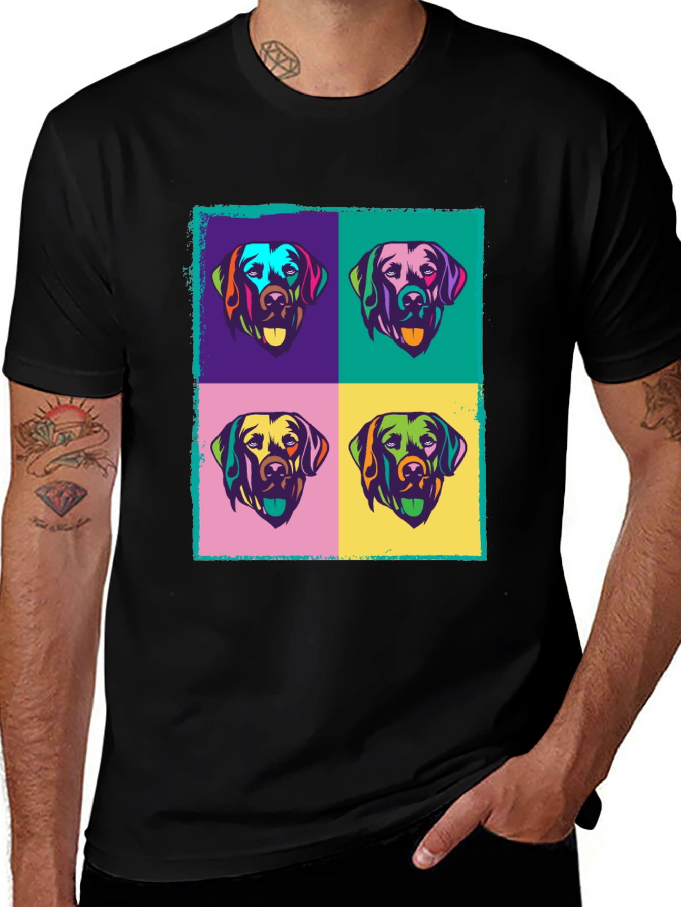 Variant 24 of Pop Art Dog Graphic T-Shirt