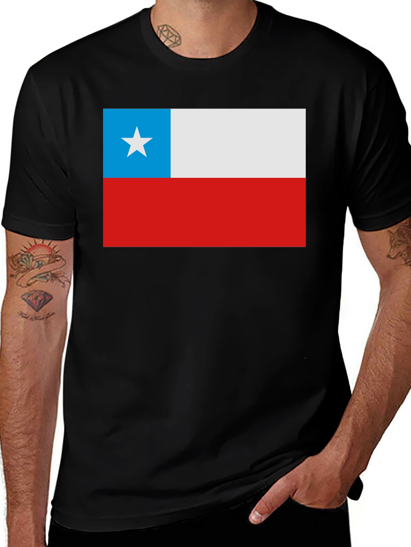Variant 24 of Chile Flag Graphic T-Shirt - Patriotic Tee