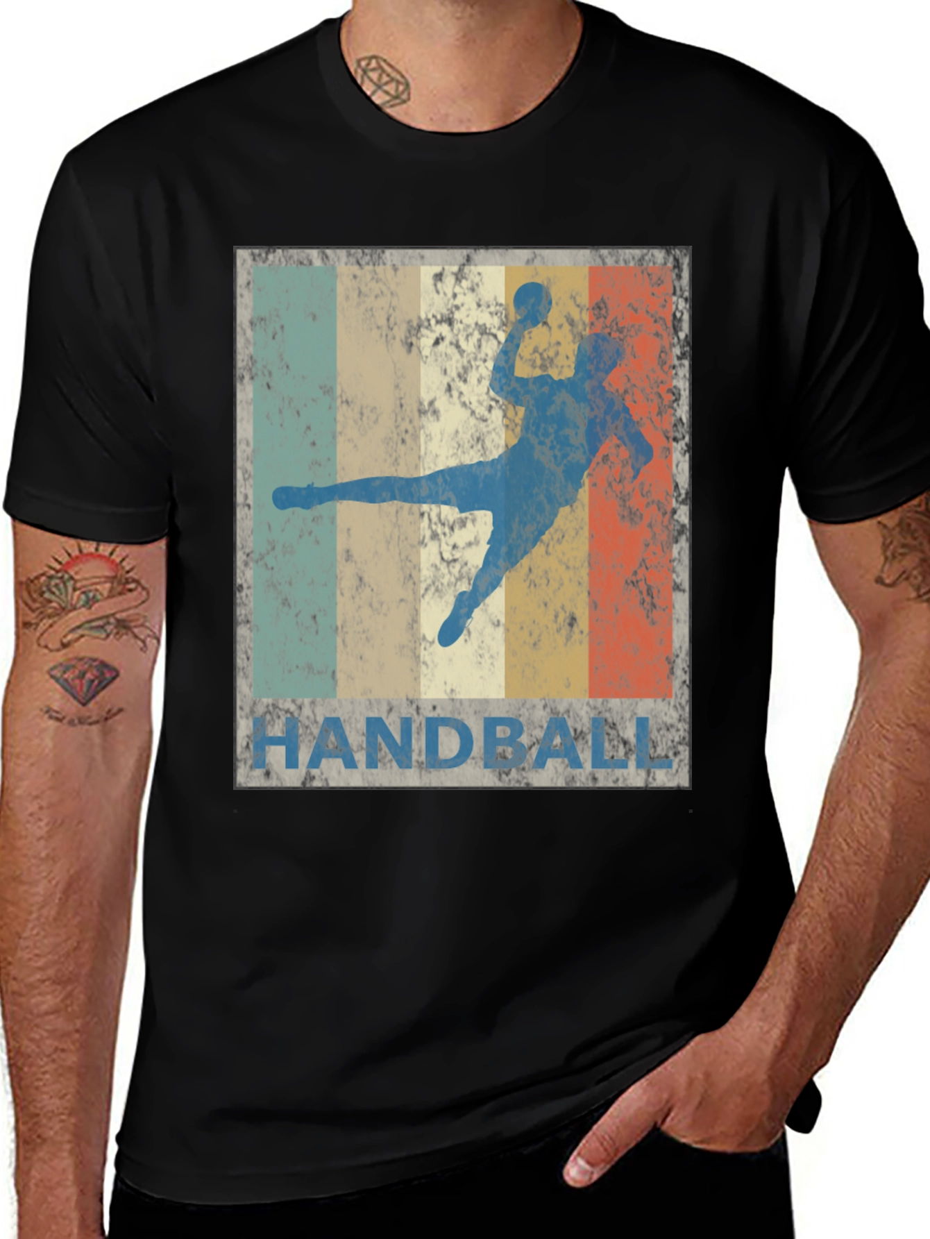 Variant 11 of Vintage Handball Player T-Shirt