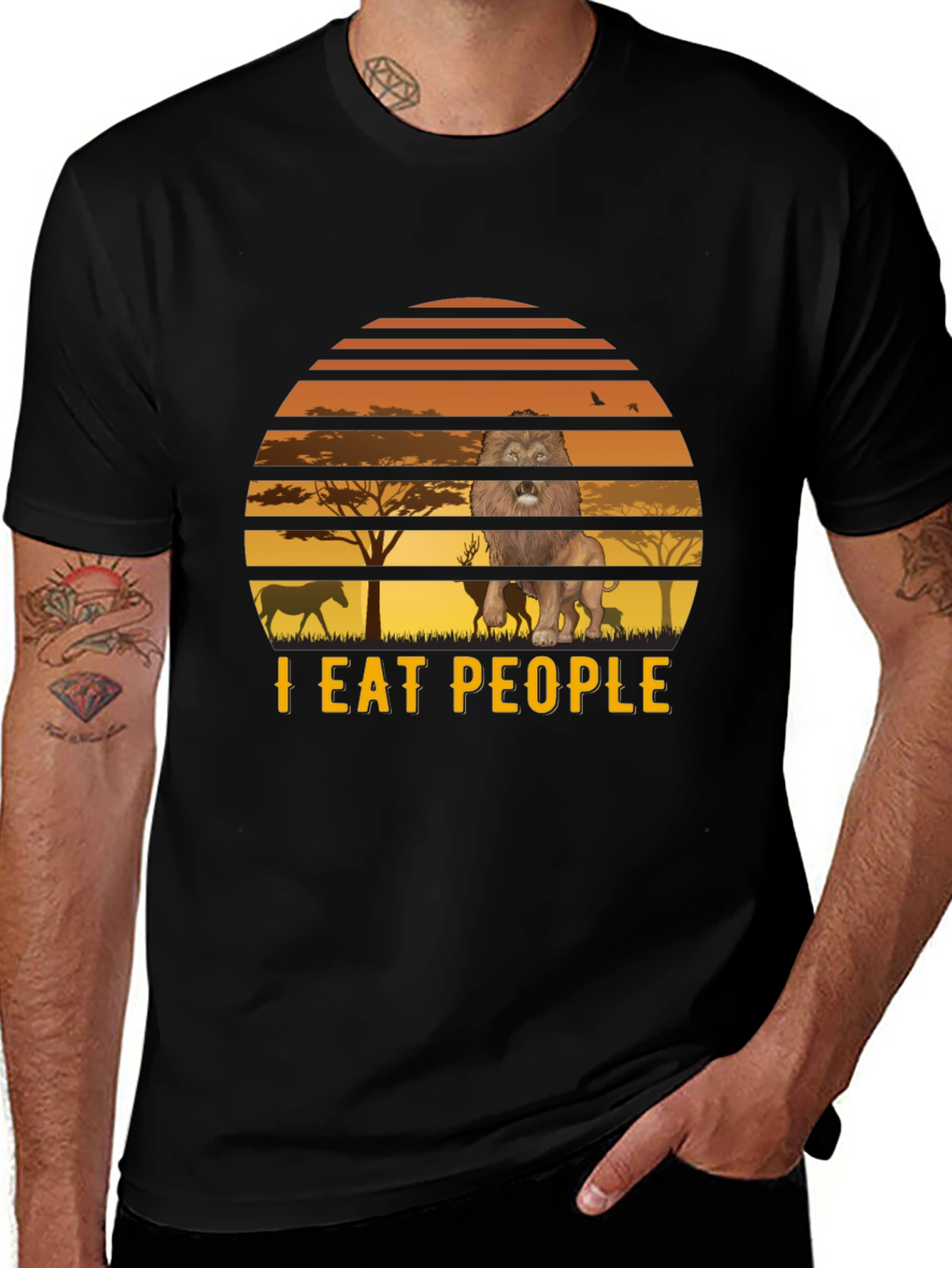 Variant 29 of I Eat People Lion Graphic Tee