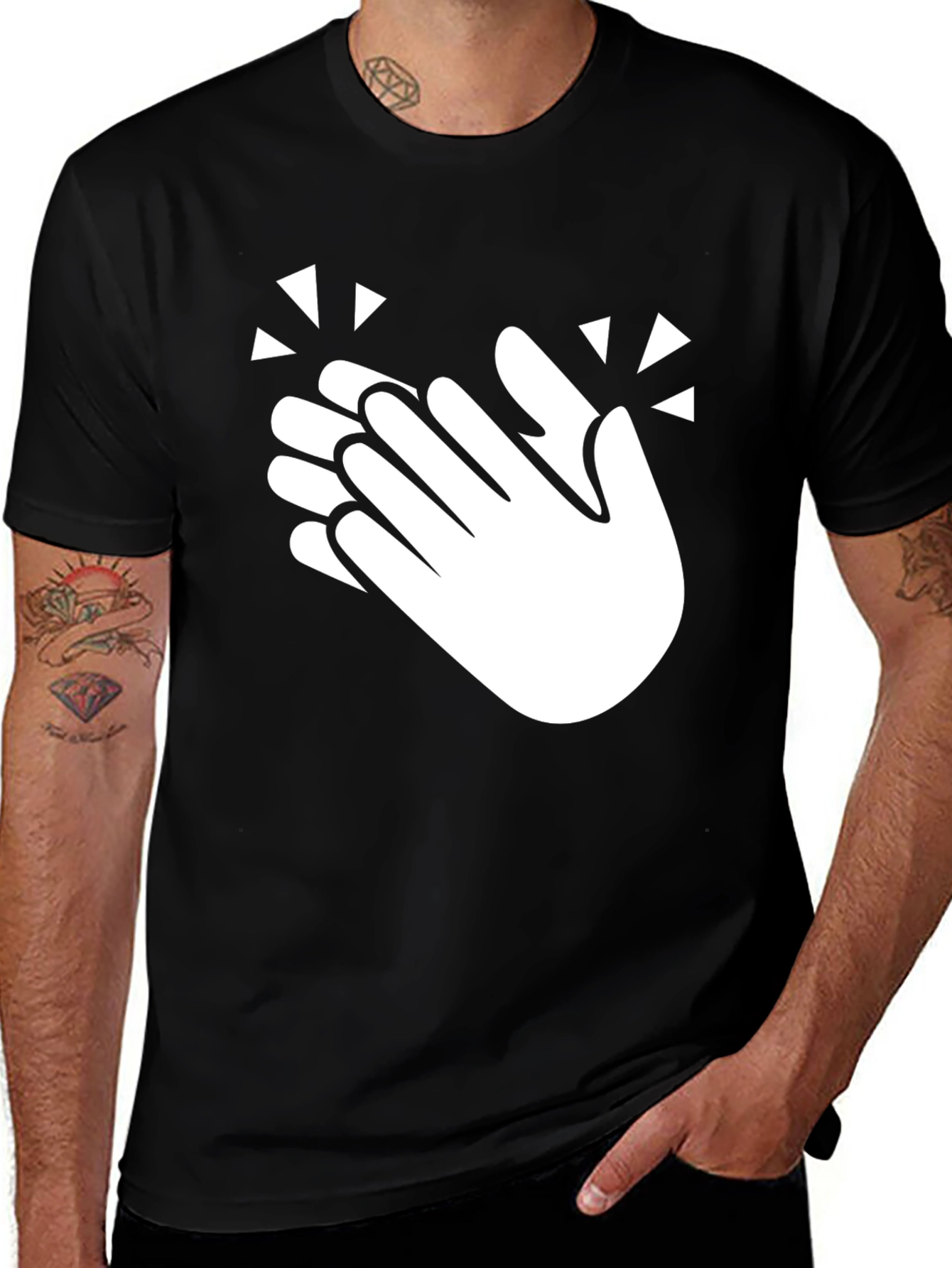 Variant 15 of Clapping Hands Graphic Tee - Express Yourself!