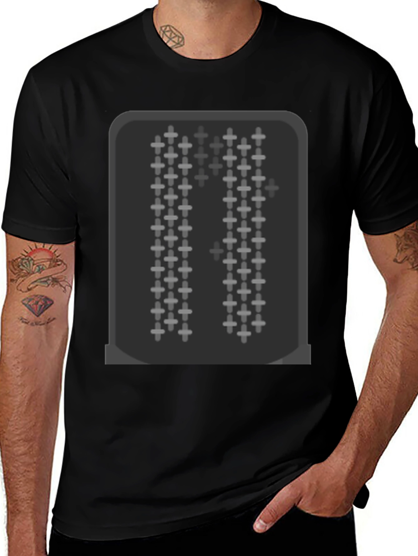 Modern Crosses T-Shirt - Geometric Religious Style