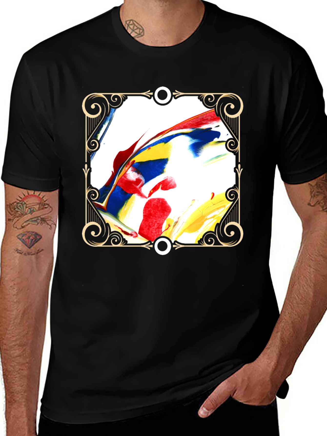 Variant 27 of Abstract Art Graphic Tee - Modern Style