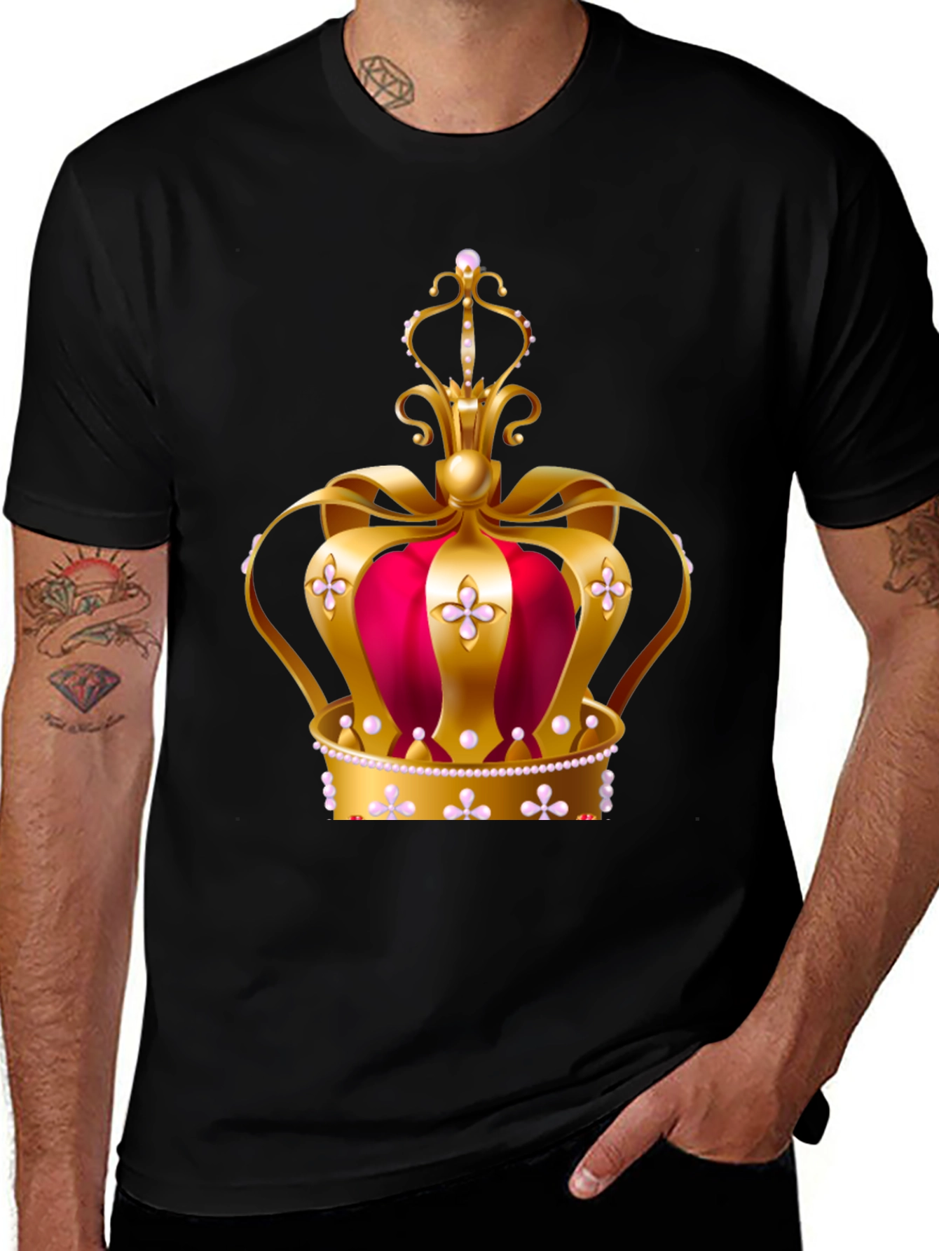 Variant 14 of Regal Crown Graphic Tee - King or Queen T-Shirt