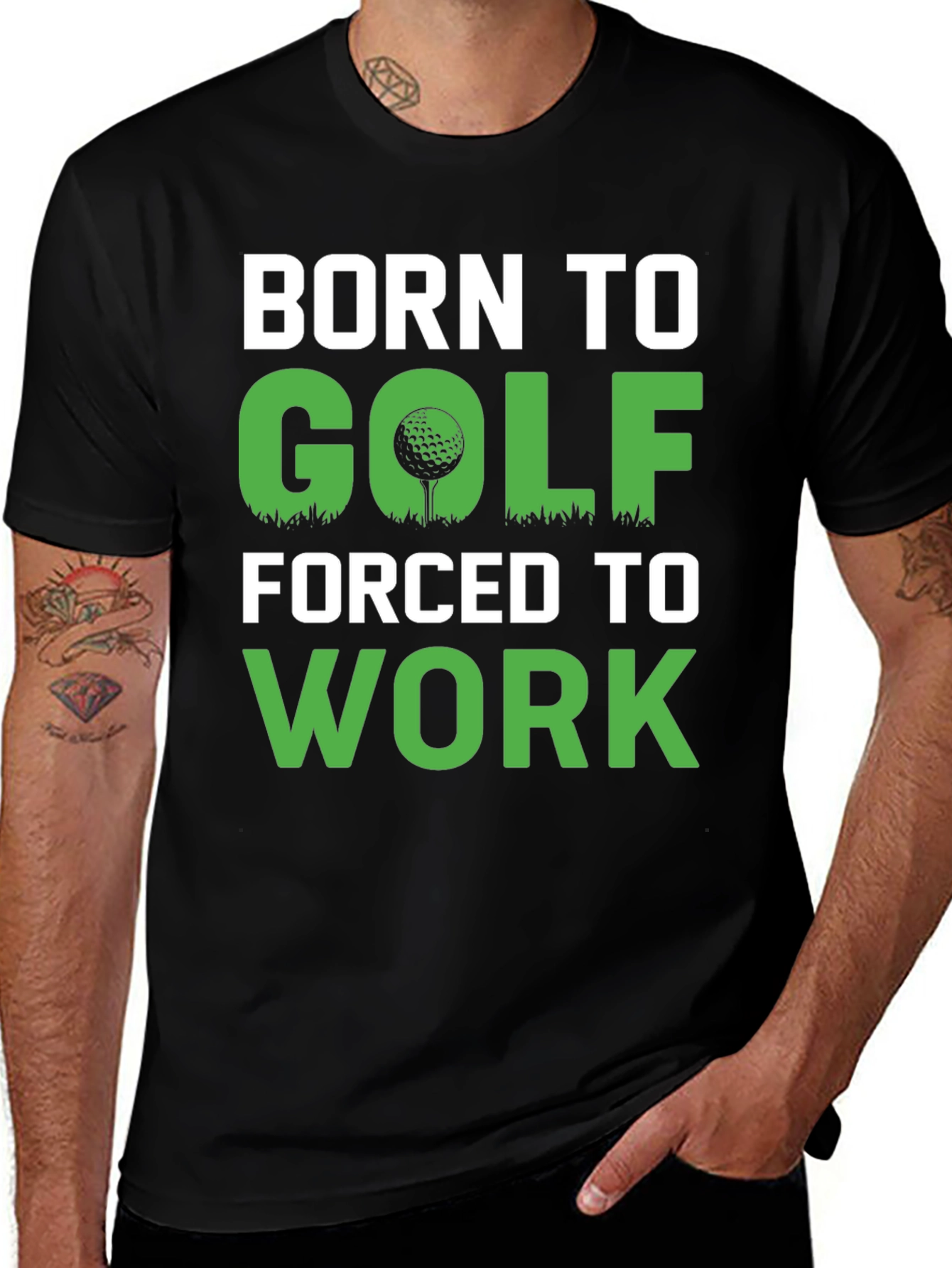Variant 23 of Born to Golf T-Shirt - Funny Golfer Tee