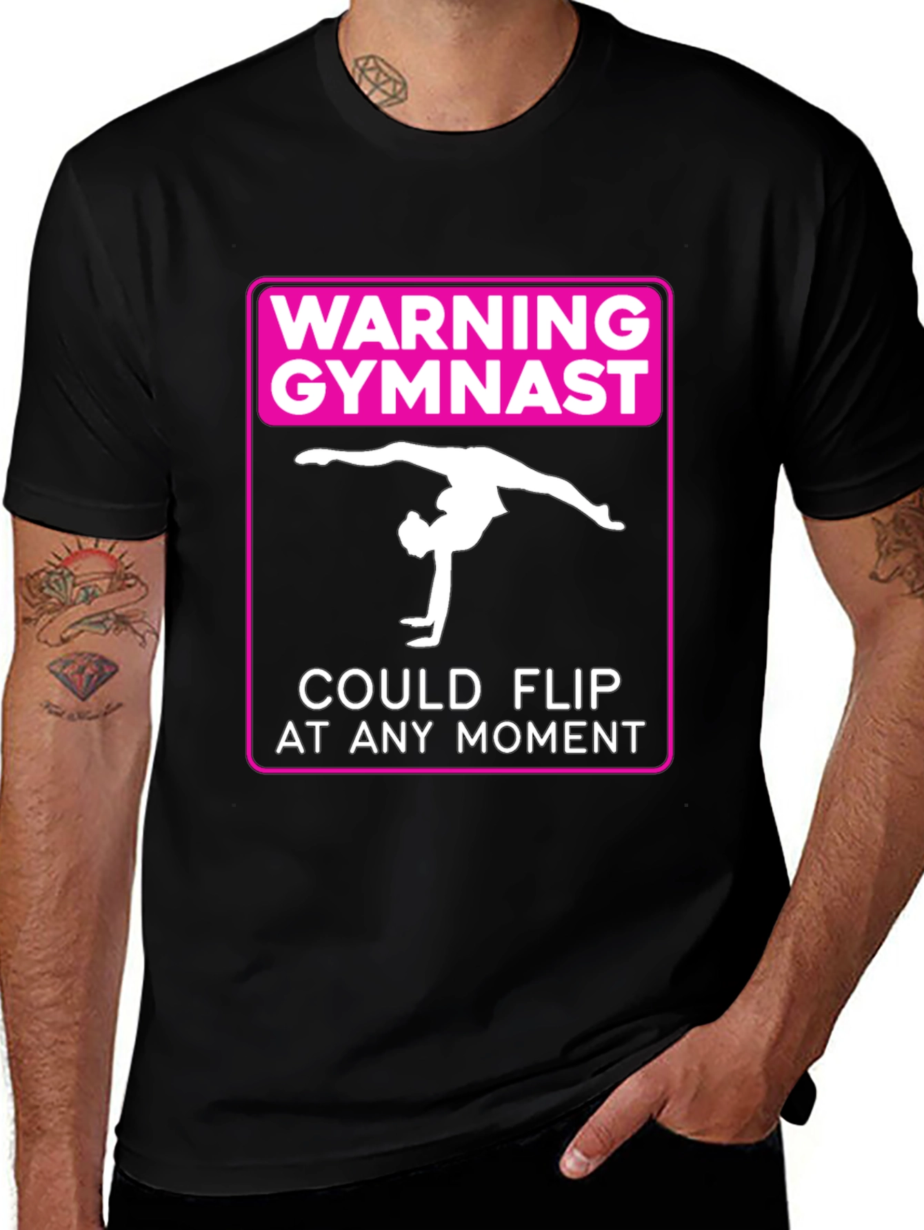 Variant 30 of Warning Gymnast Flip T-Shirt