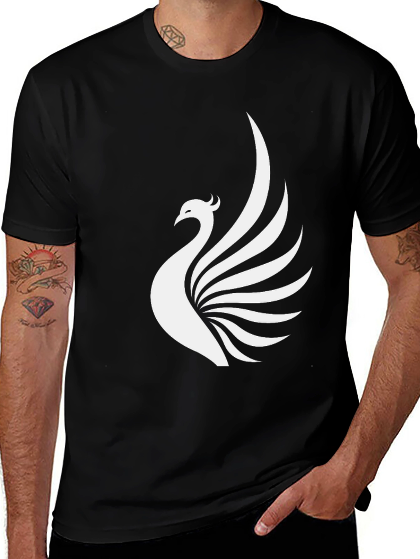 Variant 4 of Phoenix Graphic Black T-Shirt