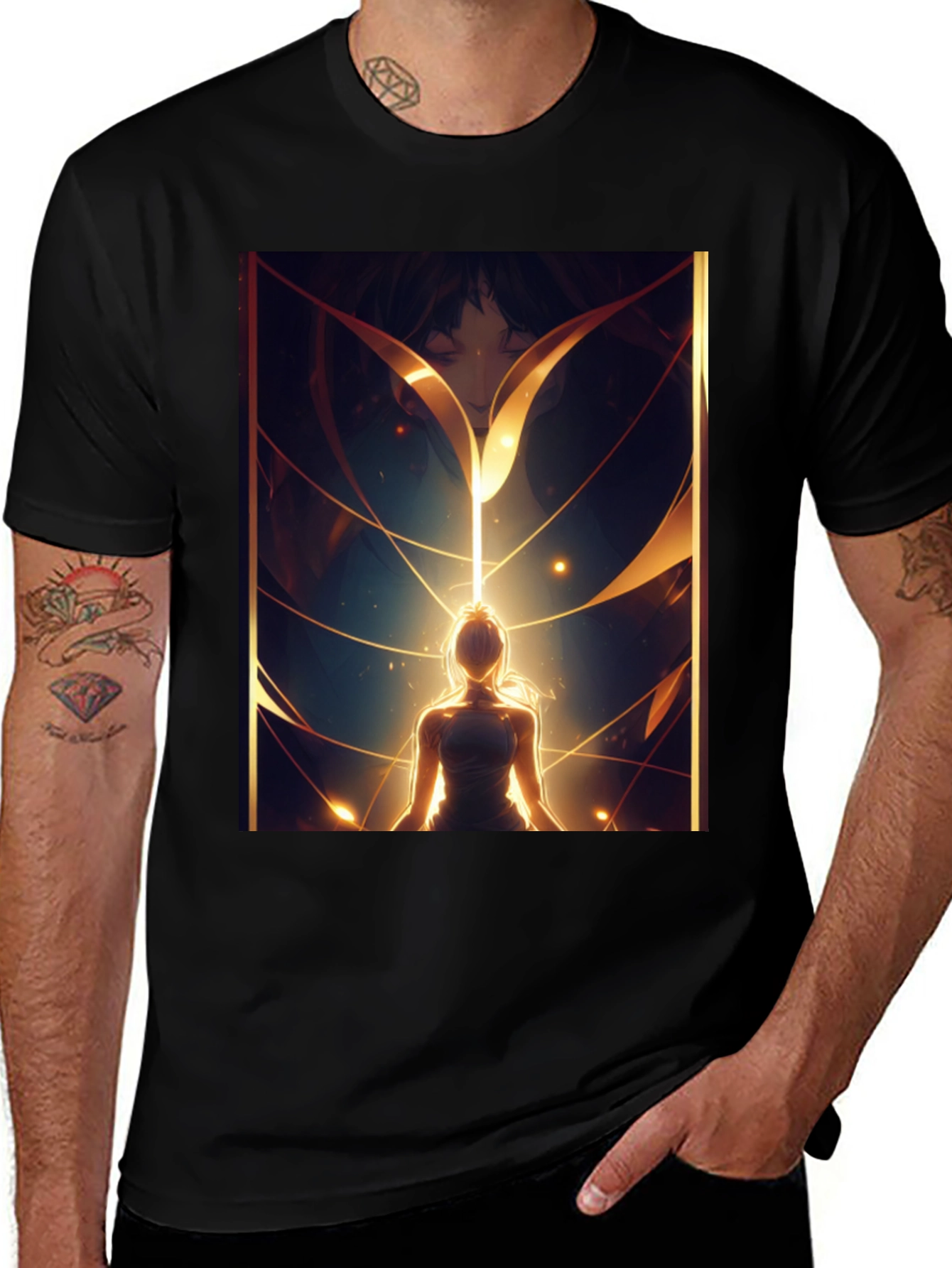 Variant 26 of Enlightened Being Graphic Tee - Black