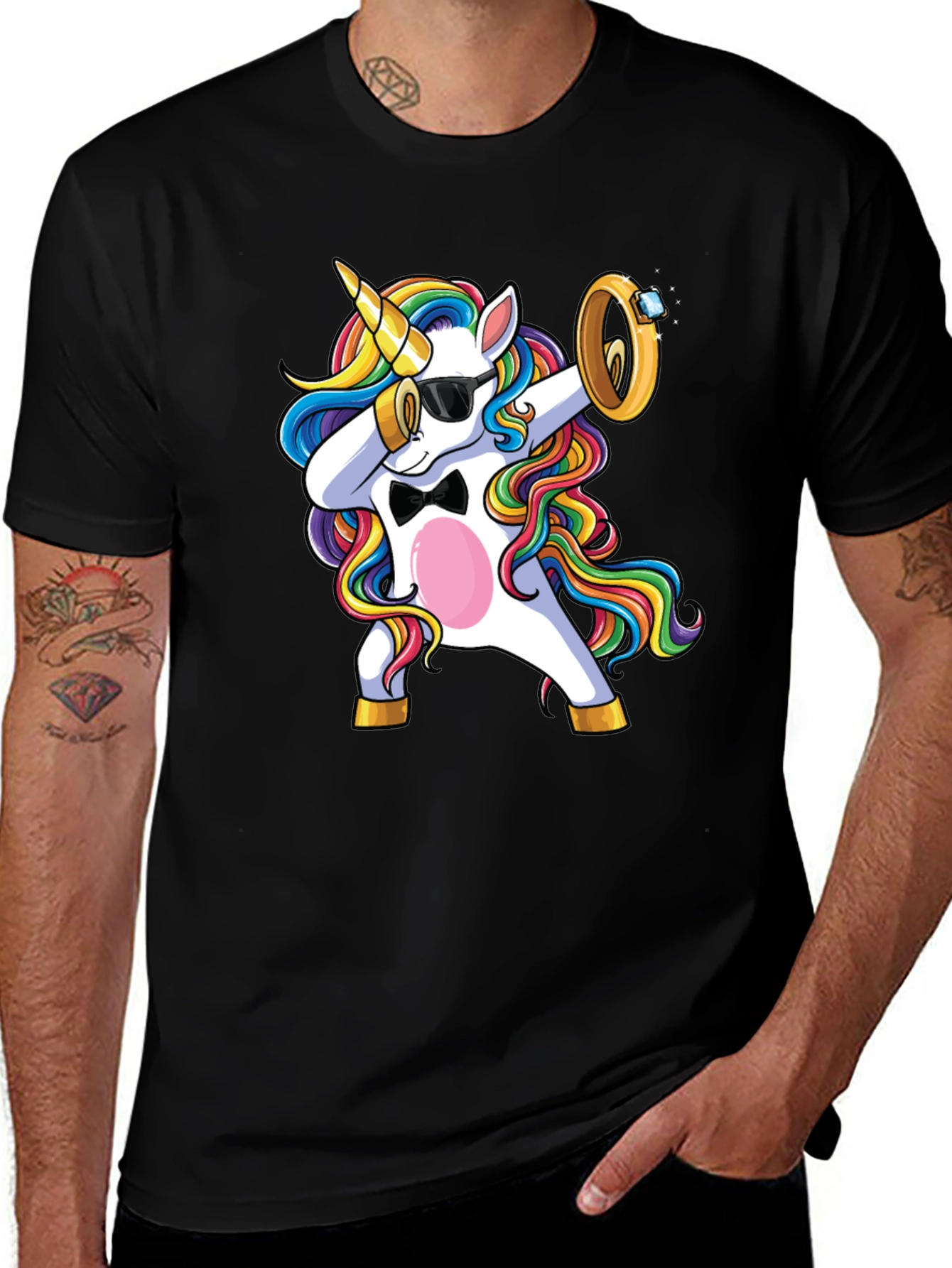 Variant 27 of Dabbing Unicorn T-Shirt - Fun Graphic Tee