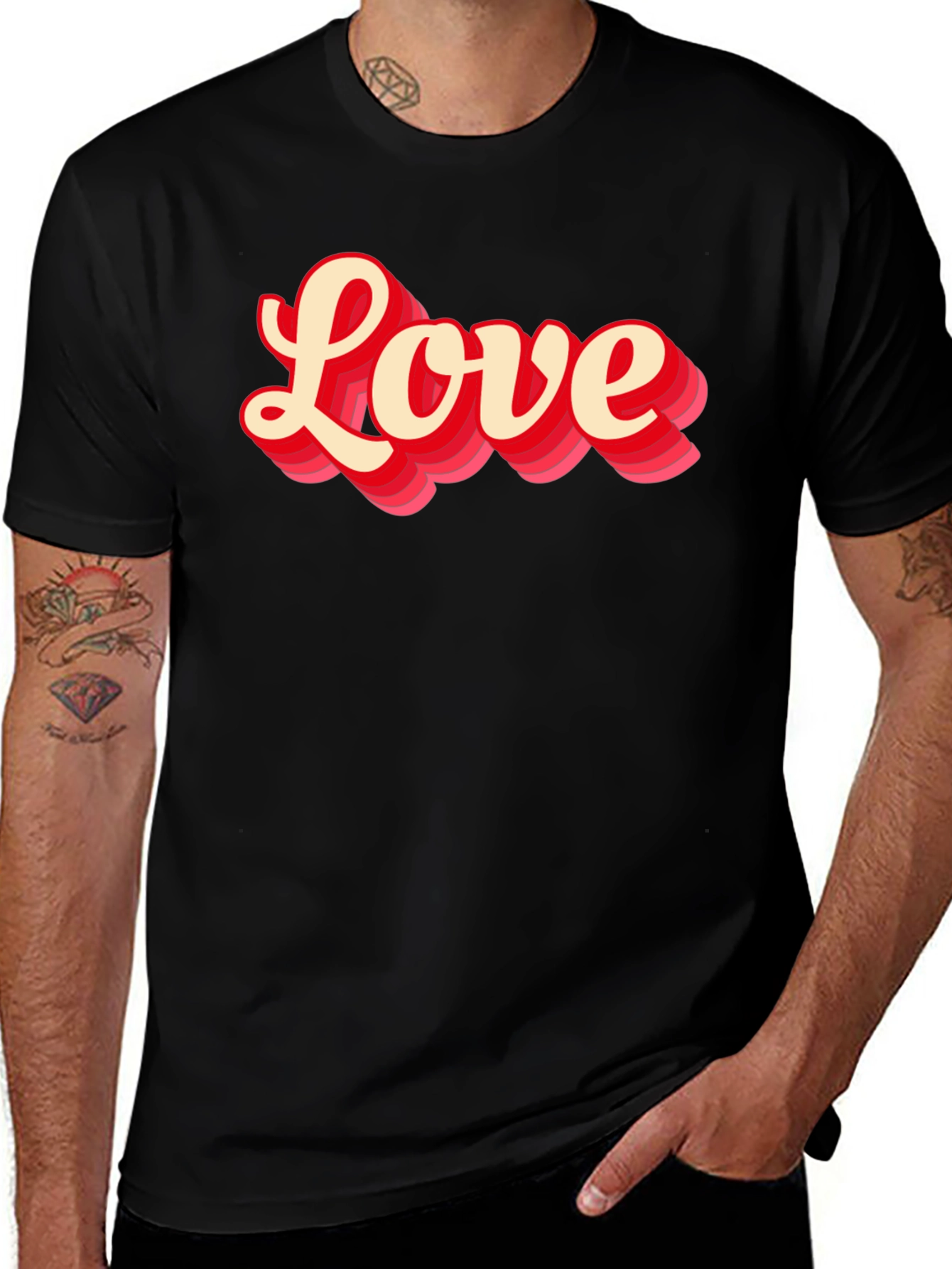 Variant 9 of Love Graphic T-Shirt - Retro Style
