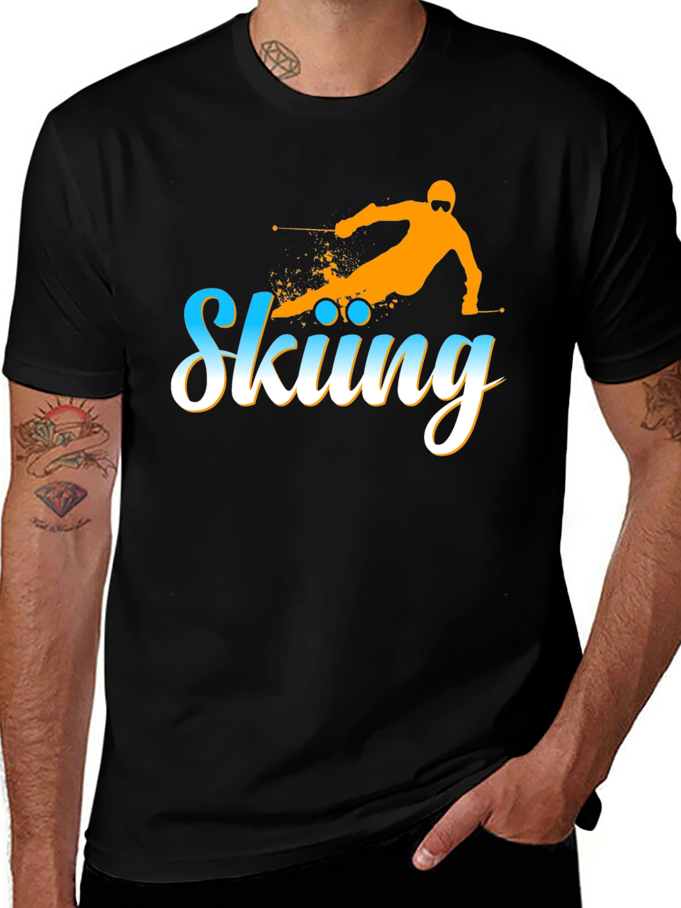 Variant 5 of Skiing Graphic Tee - Winter Sport Shirt