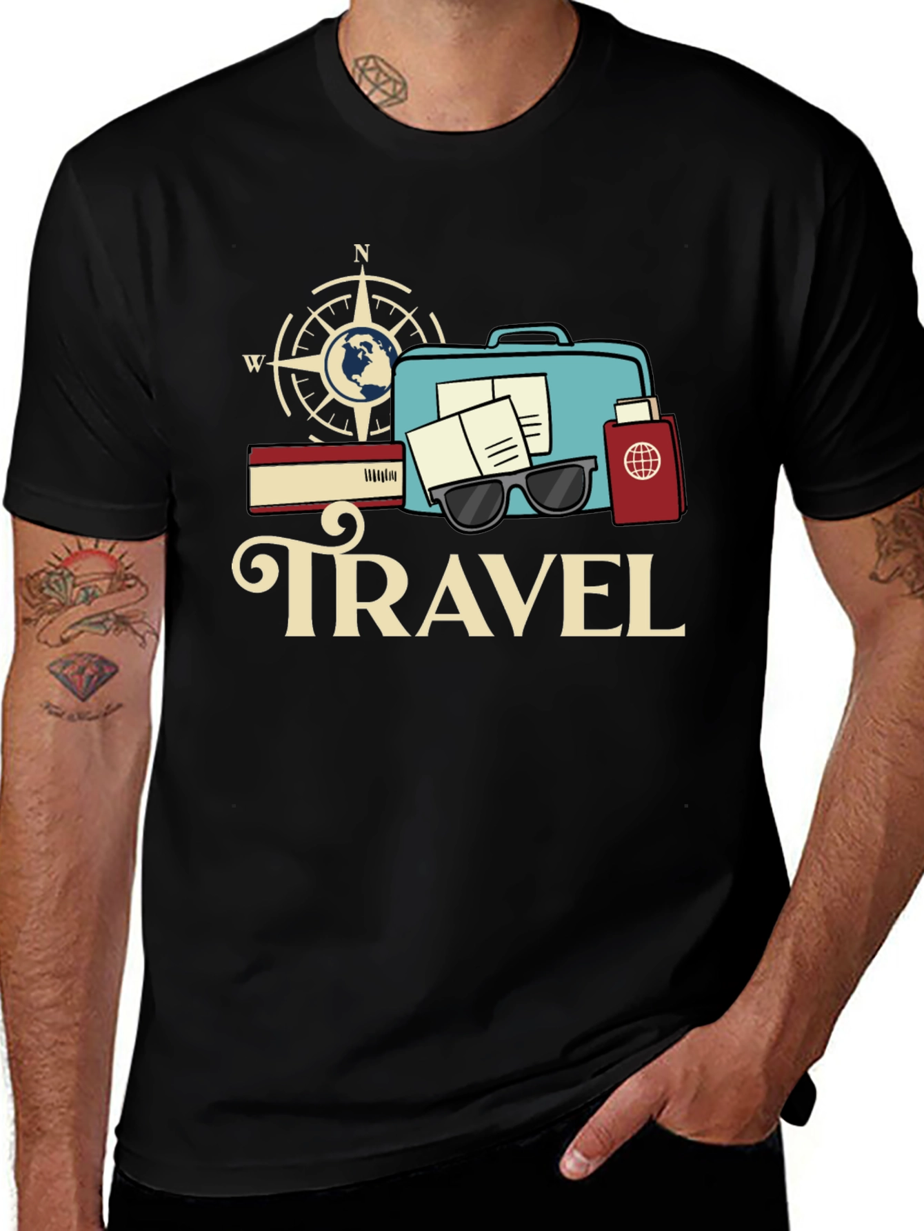 Variant 29 of Travel Theme Graphic T-Shirt - Adventure Ready!