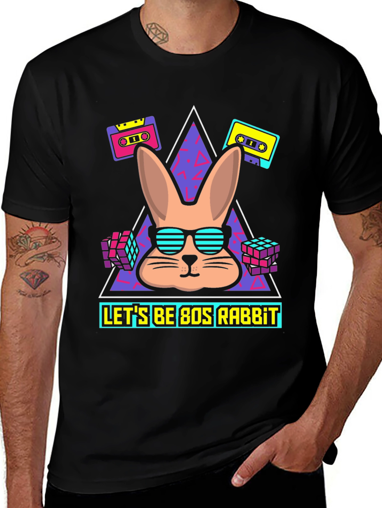 80s Rabbit T-Shirt - Retro Cool Design