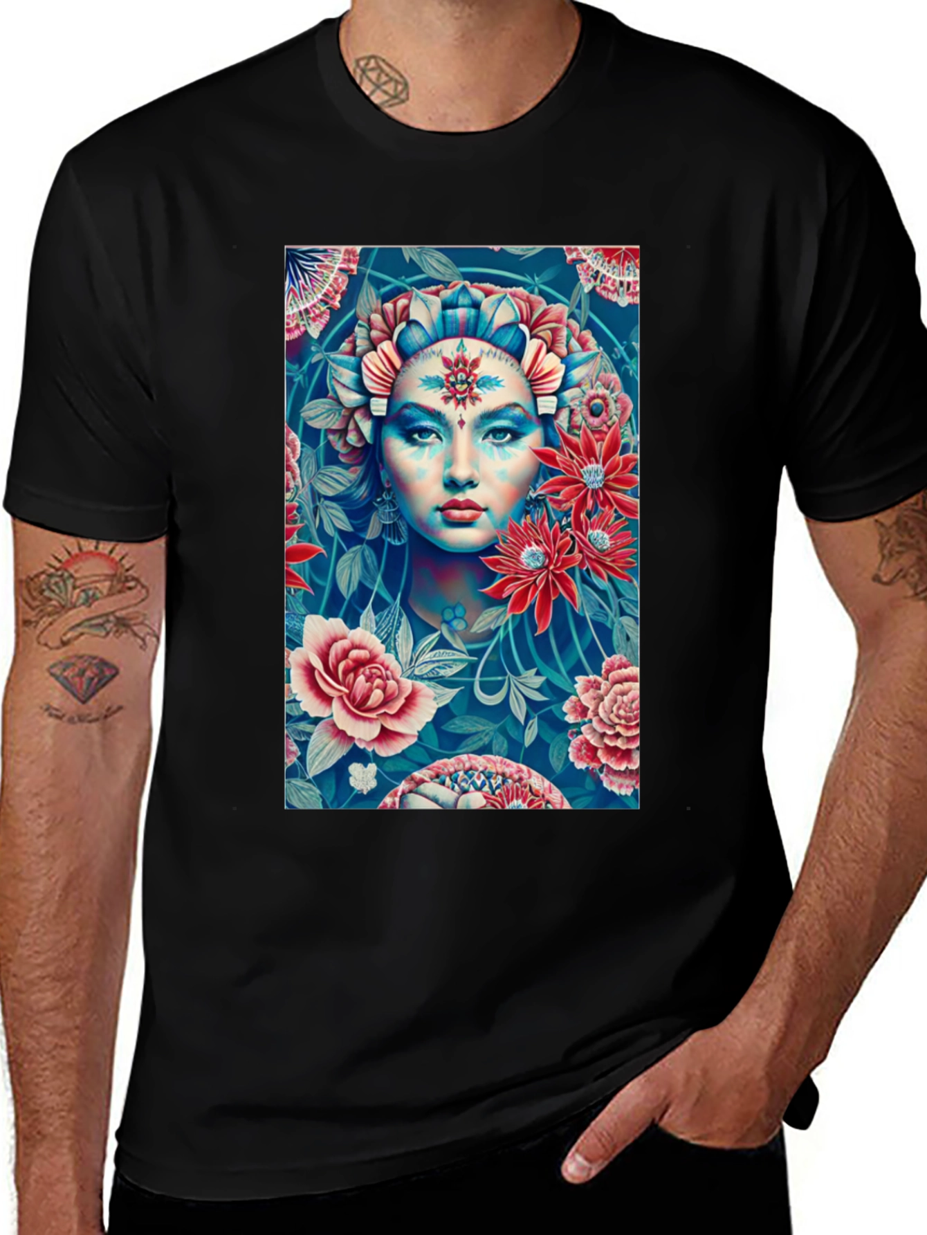 Variant 9 of Floral Goddess Graphic Tee
