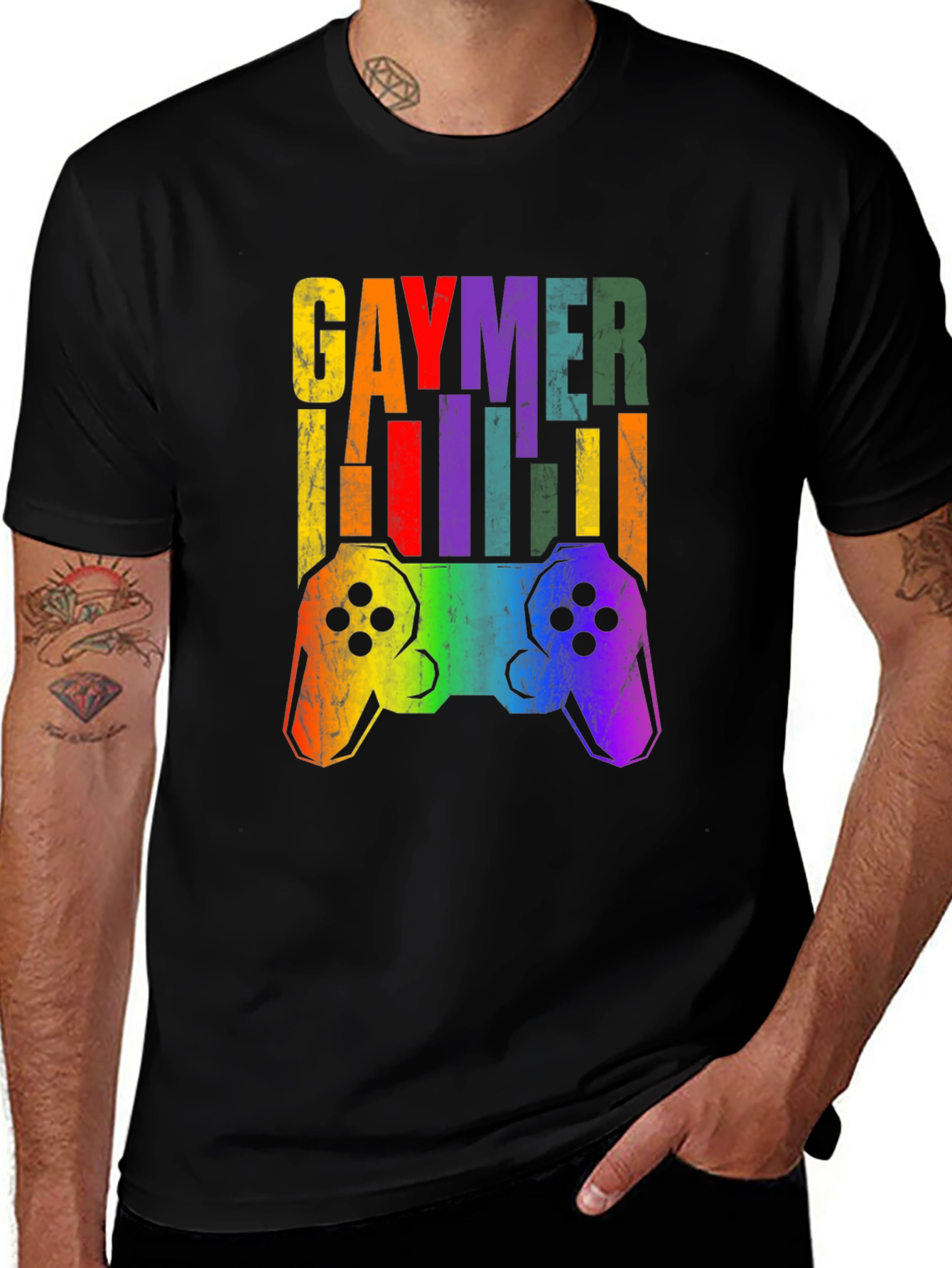 Variant 21 of Gaymer T-Shirt Pride LGBT Rainbow Gamer Tee