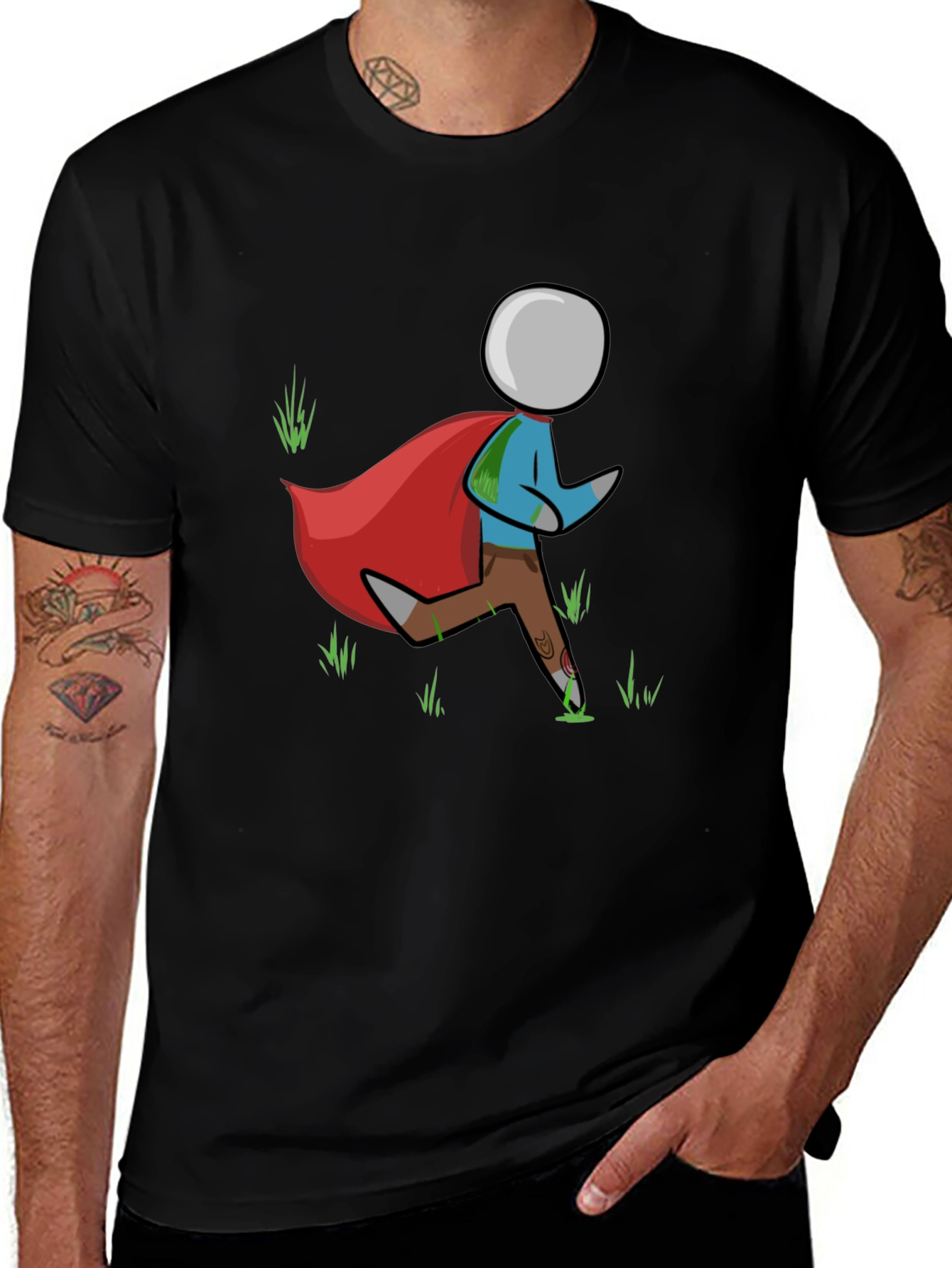 Variant 28 of Superhero Stick Figure T-Shirt