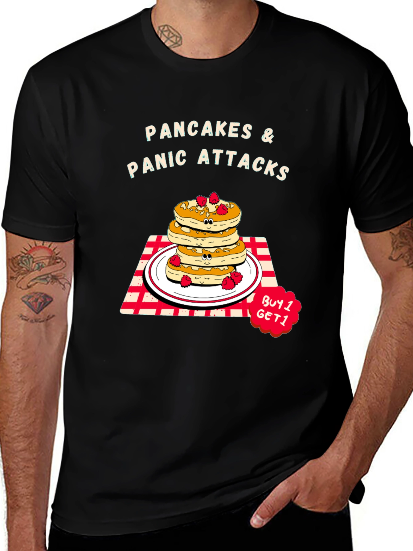 Variant 13 of Pancakes & Panic Attacks Graphic Tee