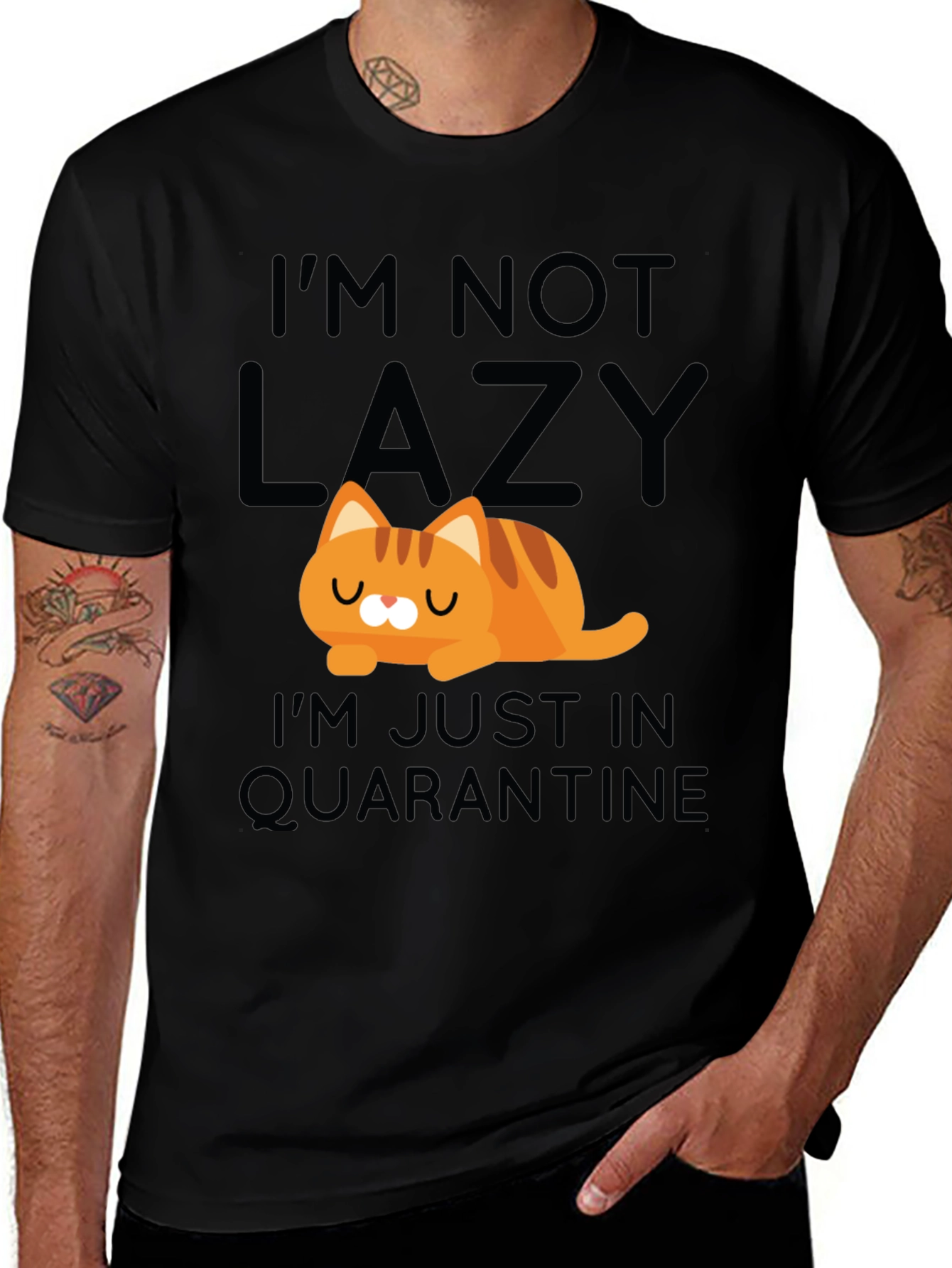 Variant 24 of Funny Cat Quarantine T-Shirt
