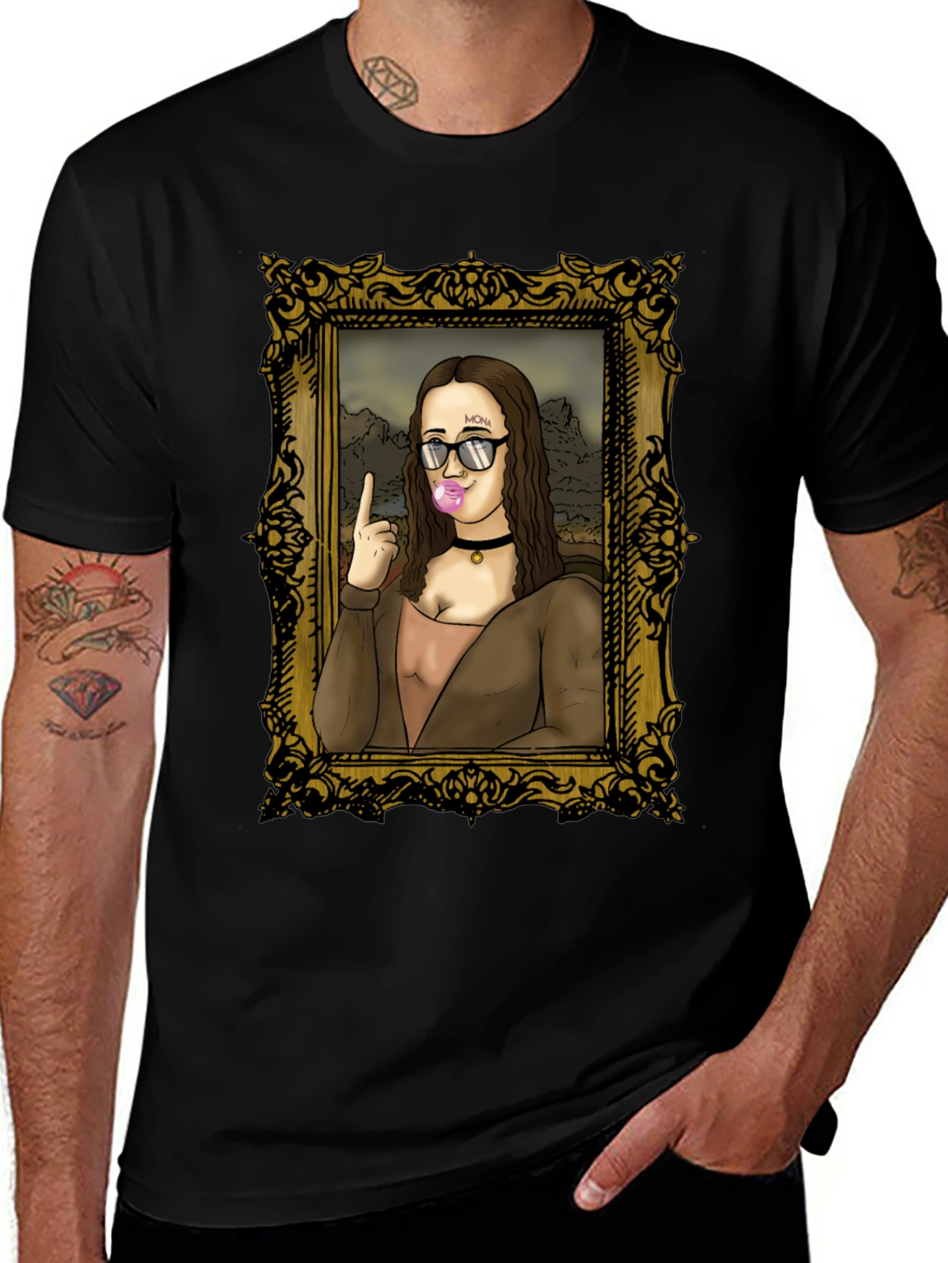 Variant 10 of Mona Lisa Bubblegum Graphic Tee