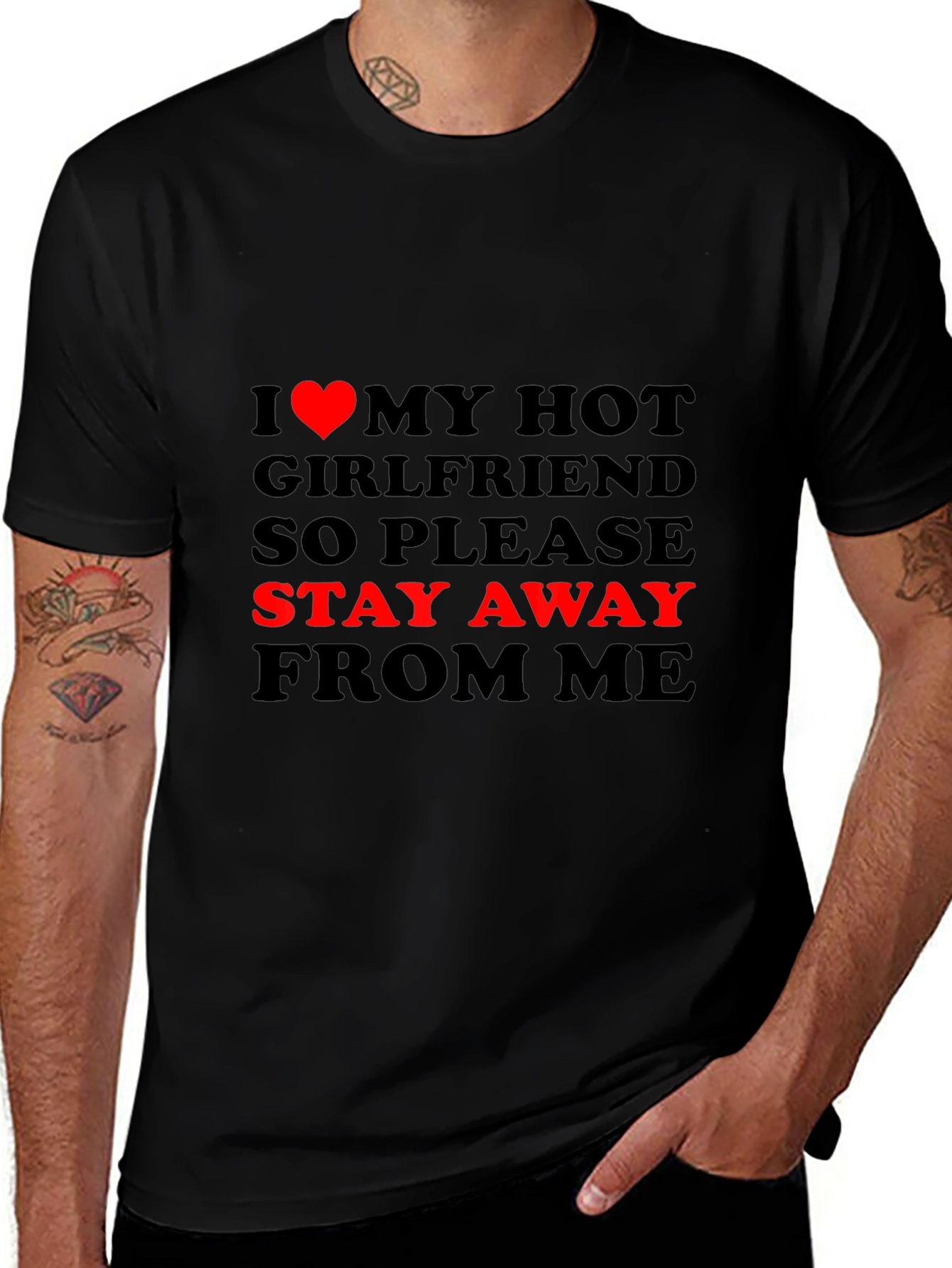 I Love My Hot Girlfriend Funny Graphic T-Shirt