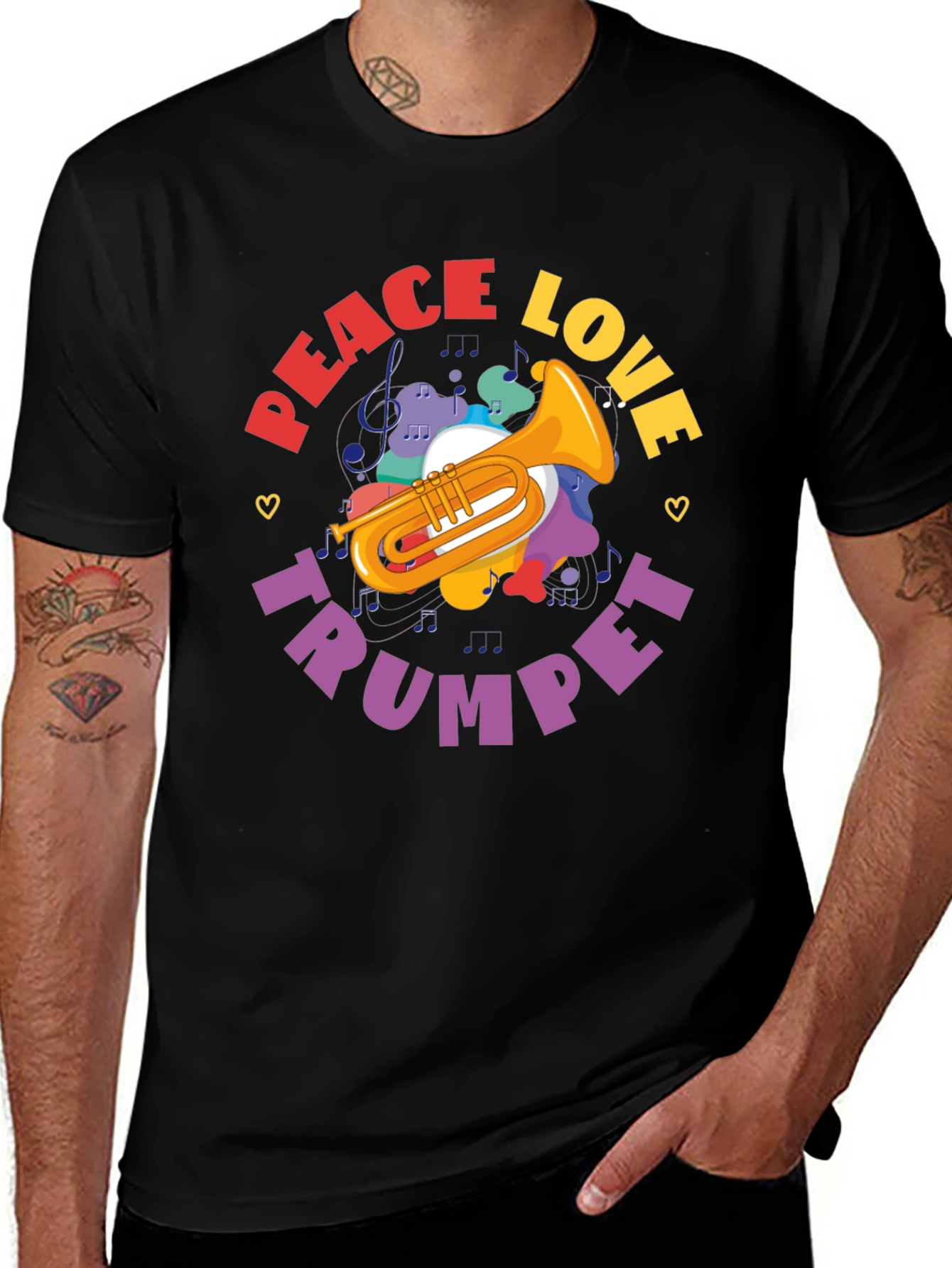 Variant 21 of Peace Love Trumpet Graphic T-Shirt