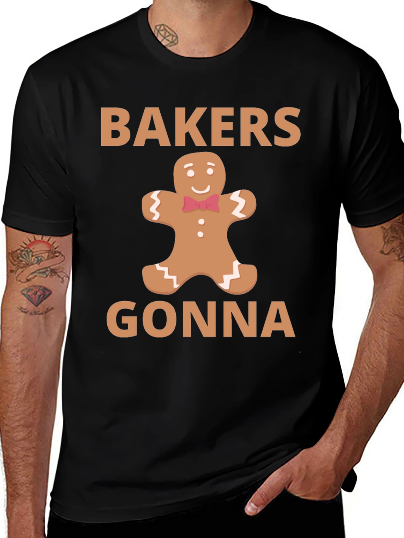 Black Bakers Gonna Bake Gingerbread T-Shirt main image