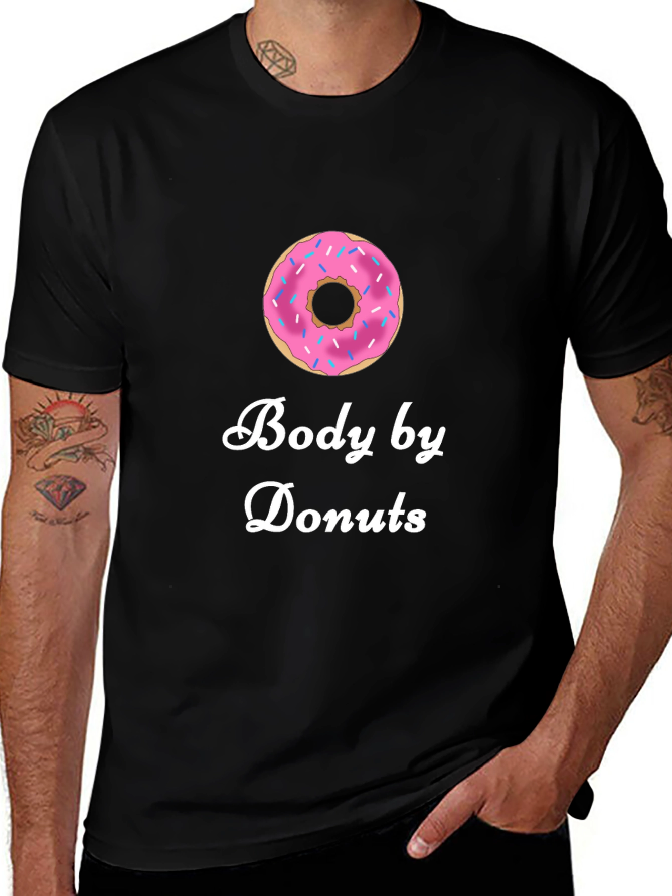 Variant 27 of Body by Donuts T-Shirt - Funny Foodie Tee