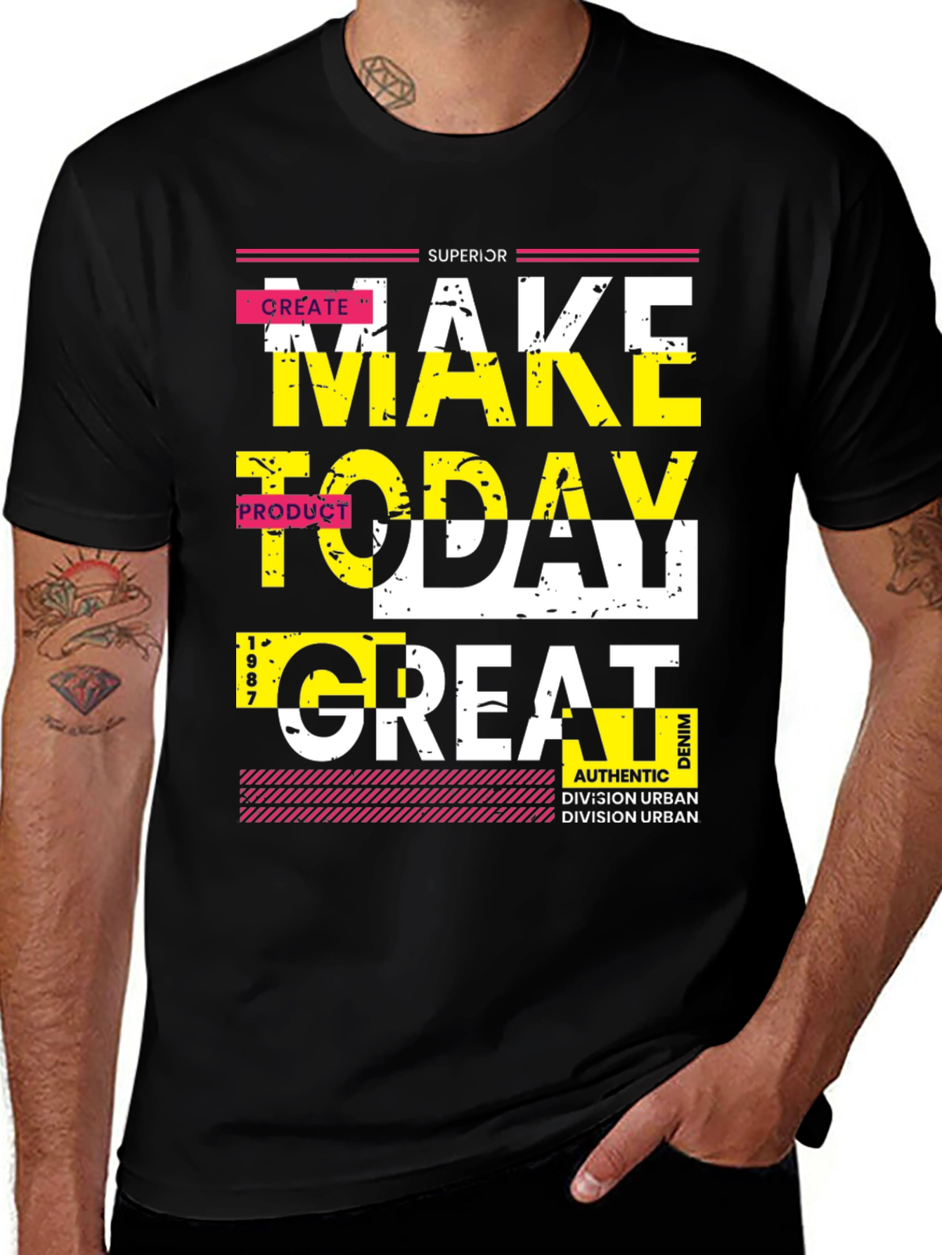 Variant 10 of Stylish Graphic Print Tee - Make Today Great