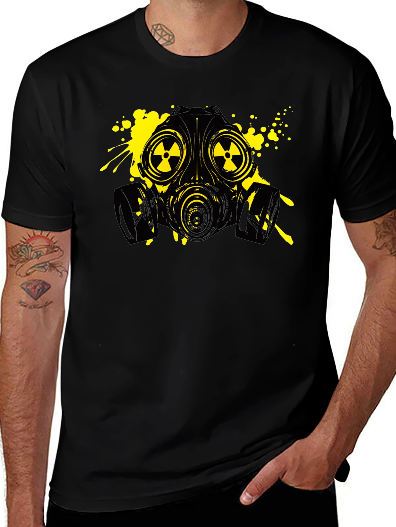 Variant 27 of Gas Mask Graphic Tee - Black
