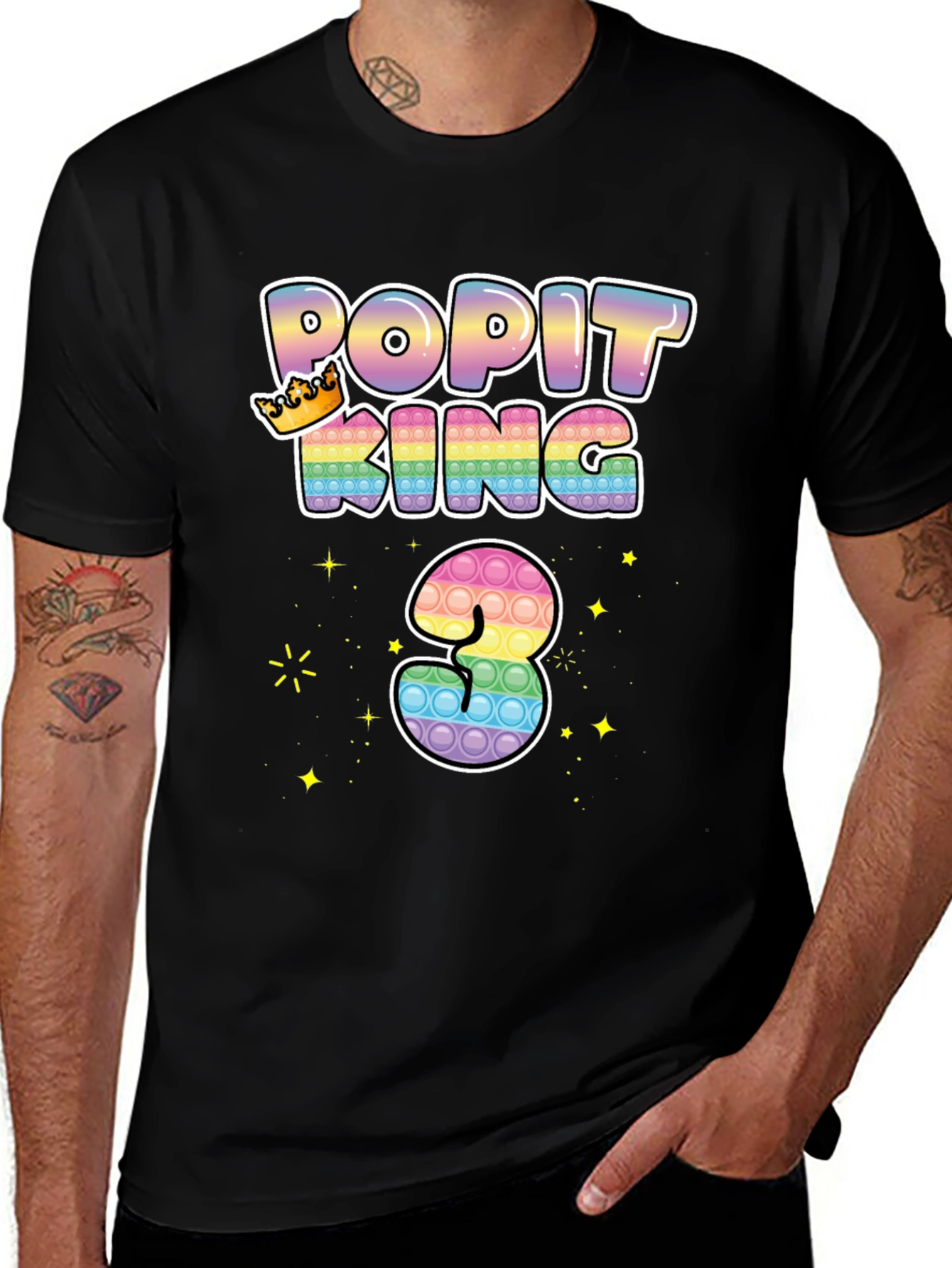 Variant 13 of Pop It King 3rd Birthday T-Shirt