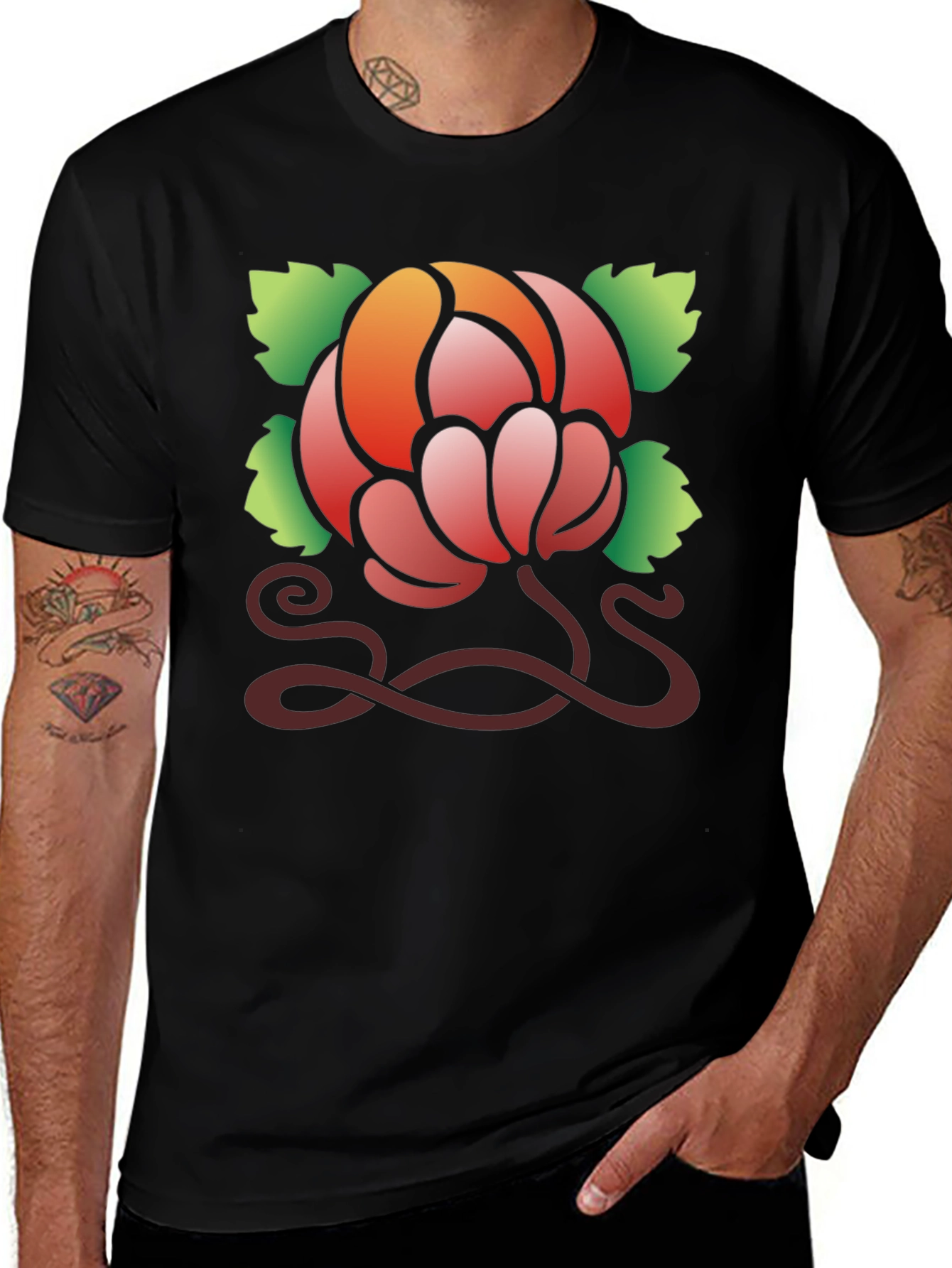 Variant 19 of Floral Art T-Shirt - Botanical Graphic Tee