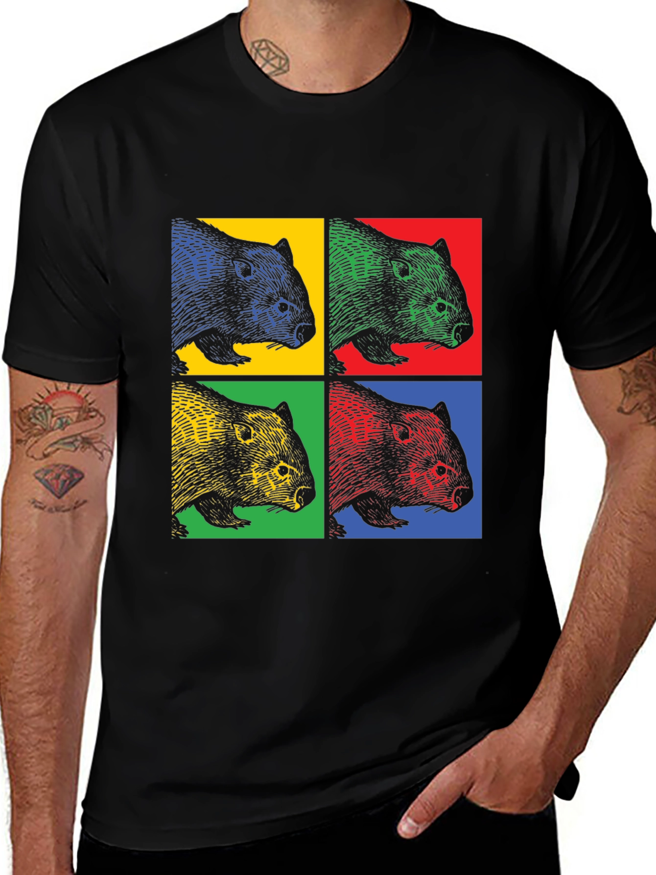 Variant 13 of Wombat Pop Art T-Shirt